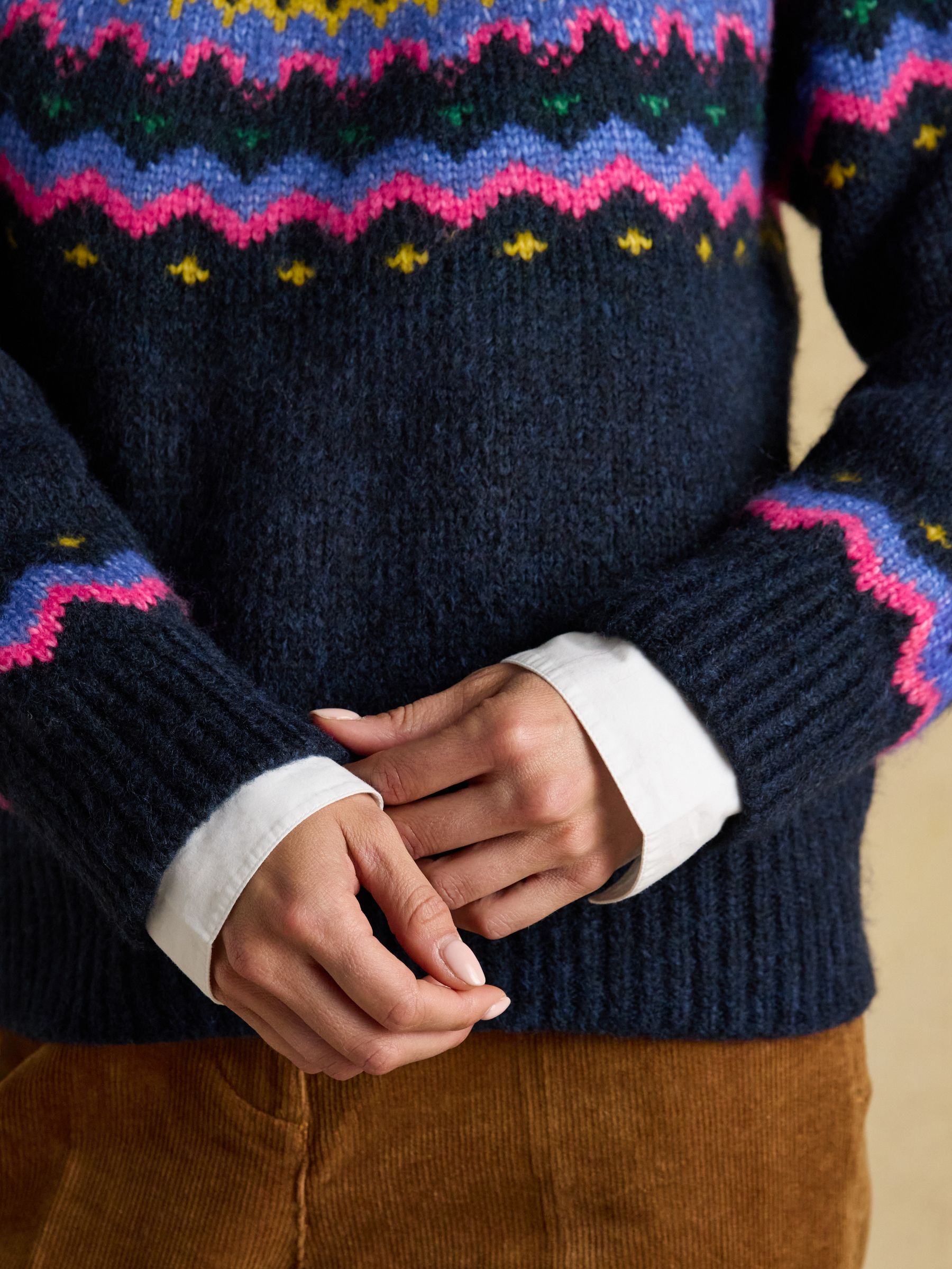 Charlie Navy Fair Isle Knitted Jumper - Image 7 of 8