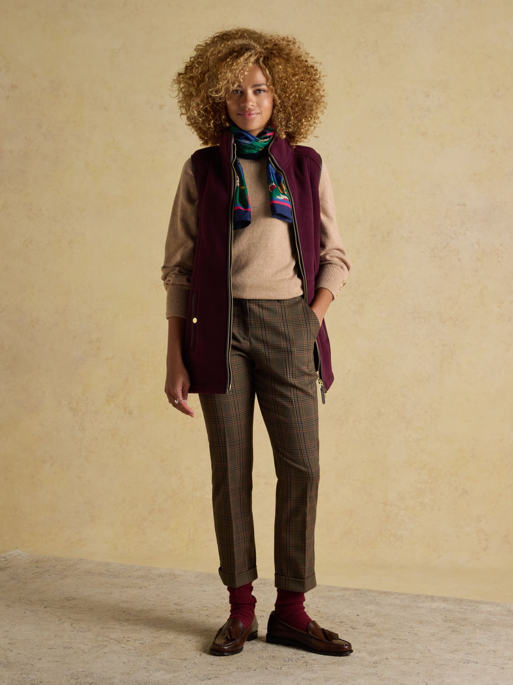 Enid Oatmeal Cotton-Rich High Neck Jumper - Image 3 of 6