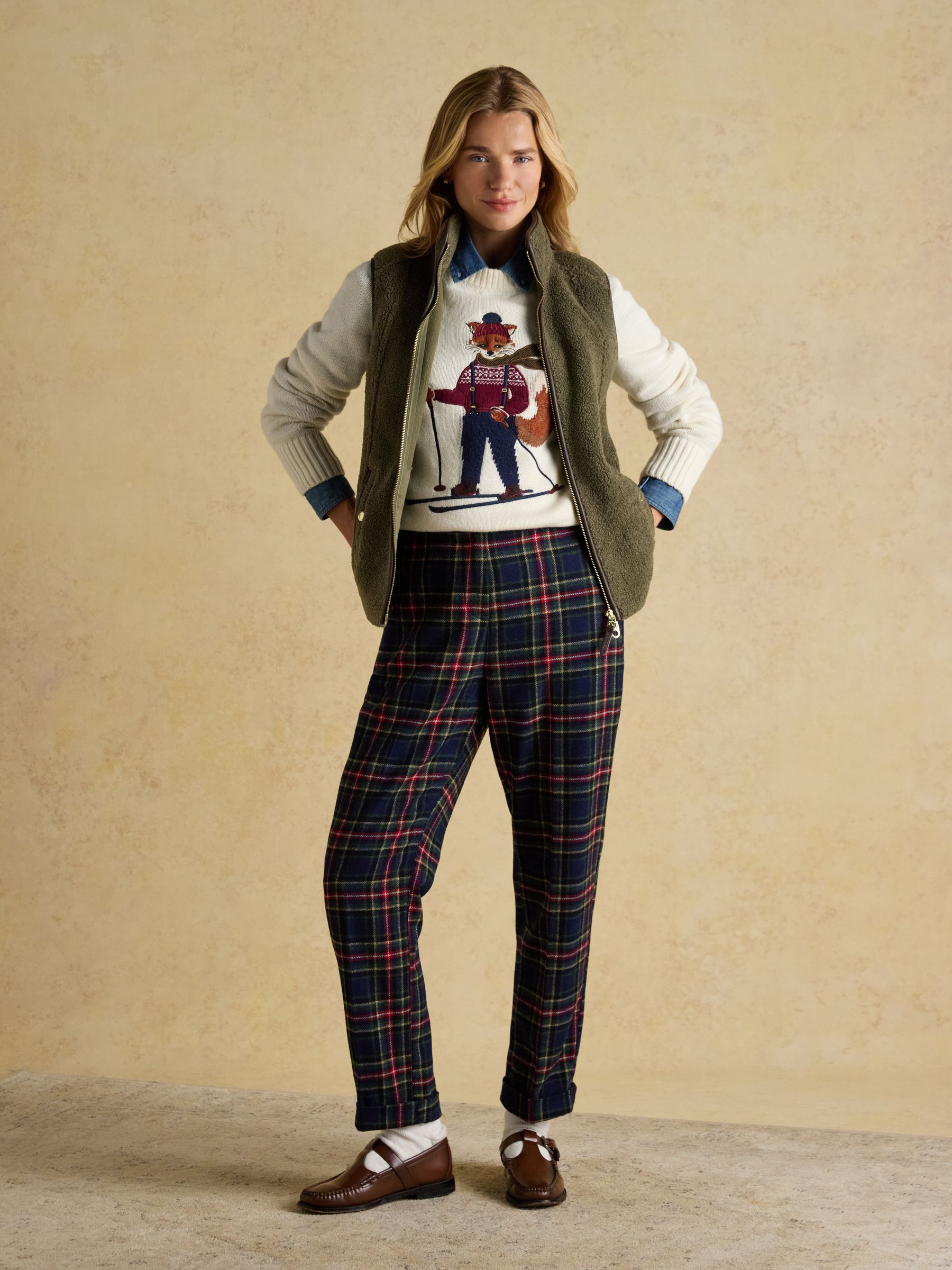 Cream Skiing Intarsia Cotton-Rich Crew Neck Jumper - Image 8 of 11