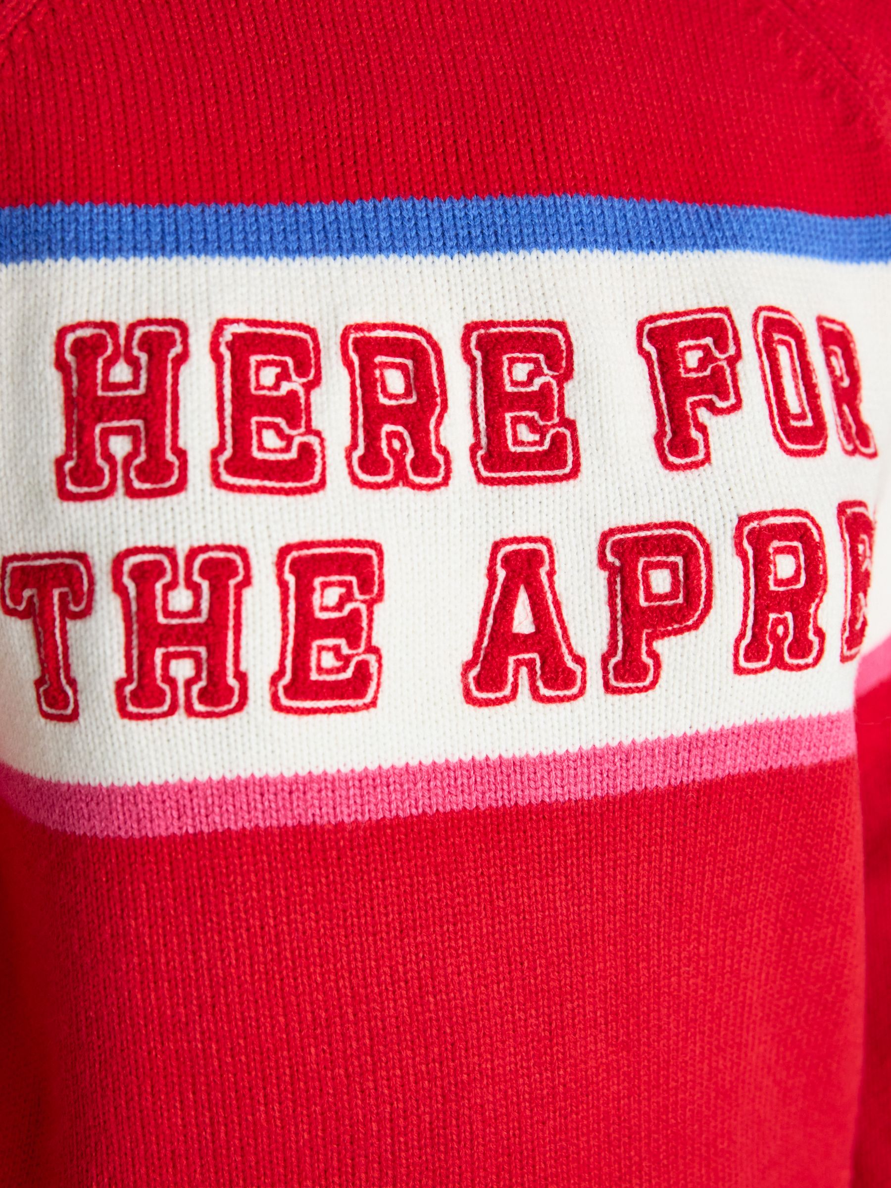 Here For The Apres Red Knitted Jumper - Image 7 of 8