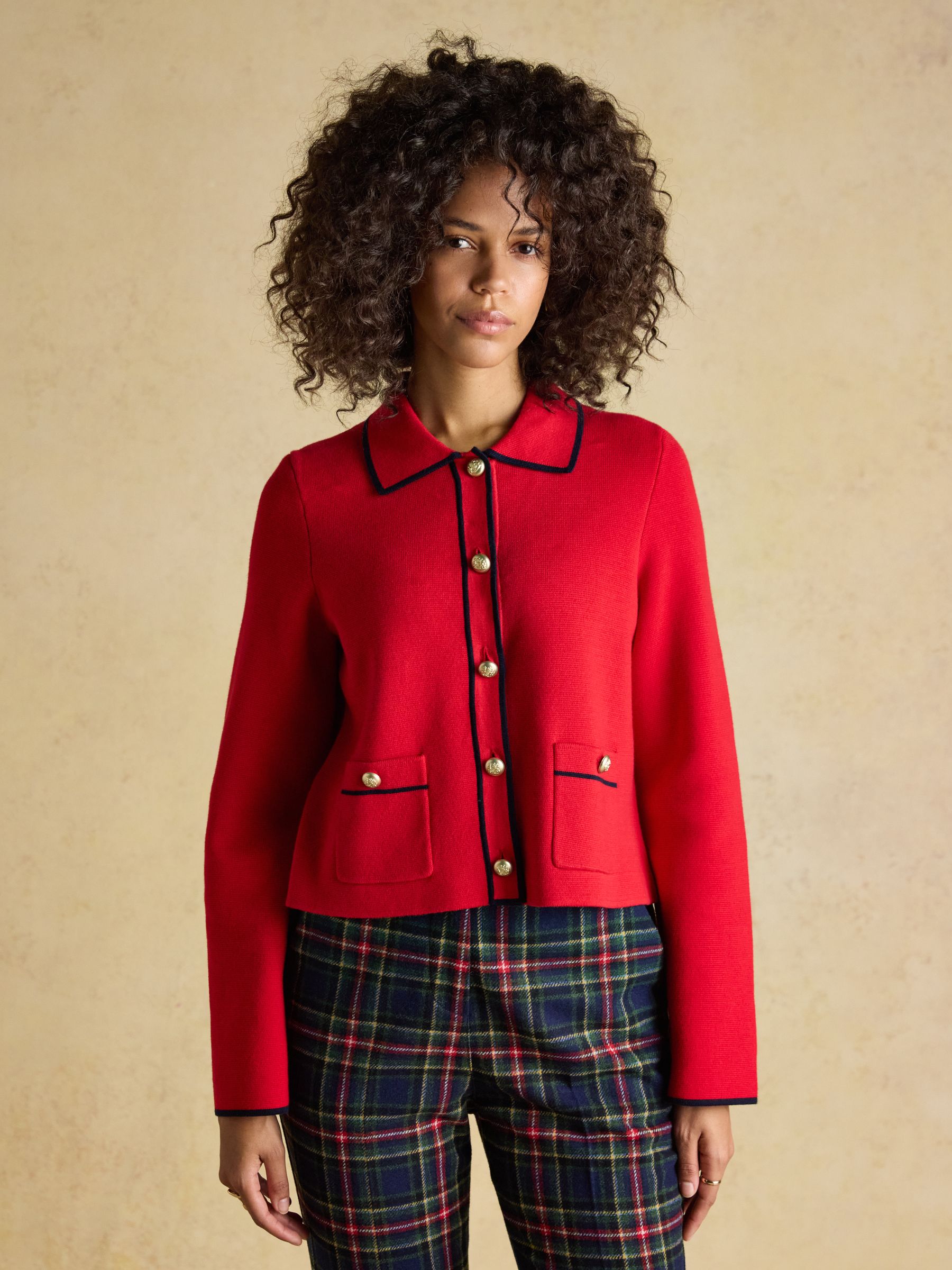 Veste CACHE Rouge Bordeaux 100% Coton - Taille 6, Coupe Basique, Occasion En Excellent état