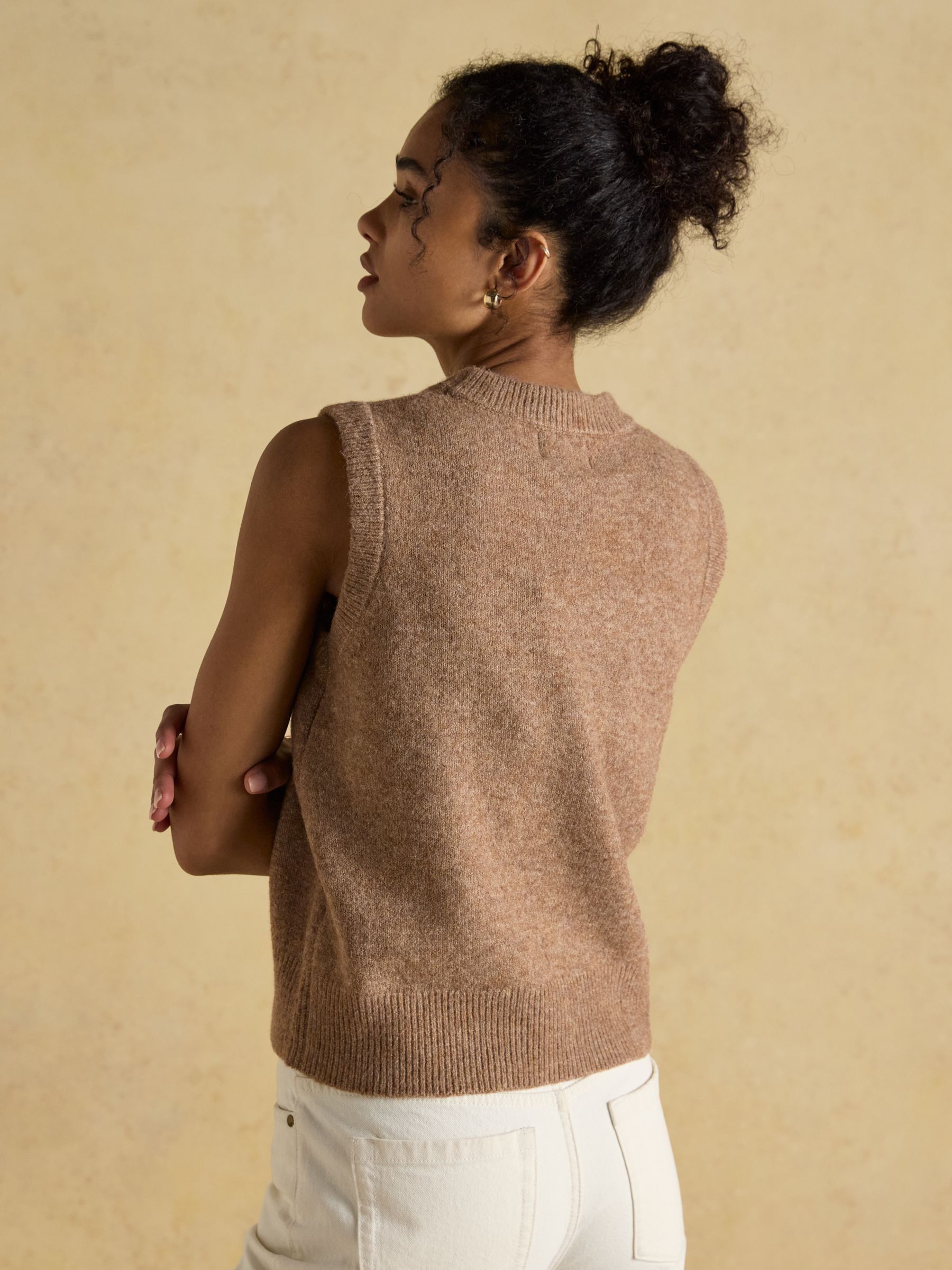 Holly Tan Knitted Vest - Image 2 of 8