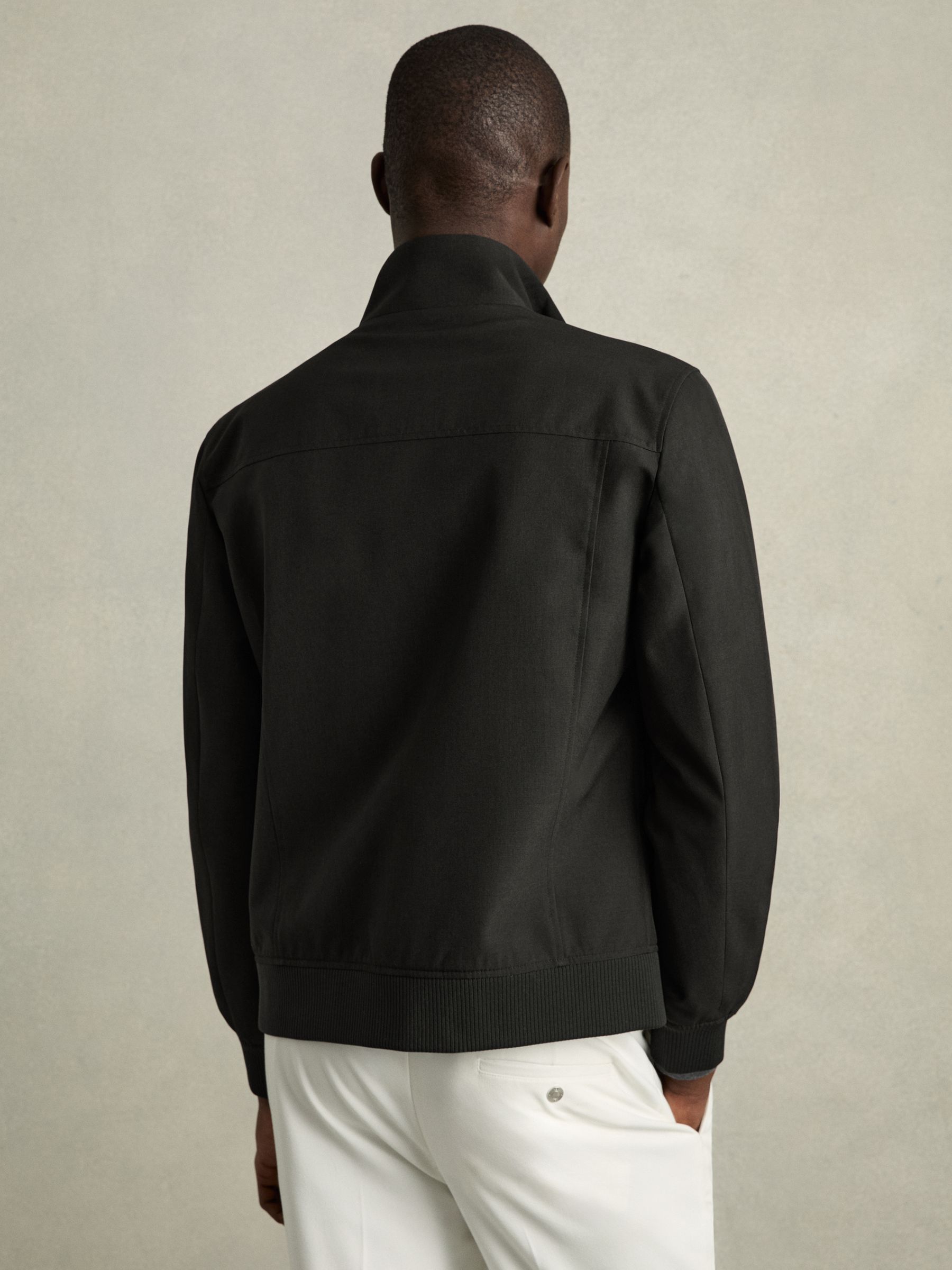 Zip-Through Funnel-Neck Jacket in Black - image 5
