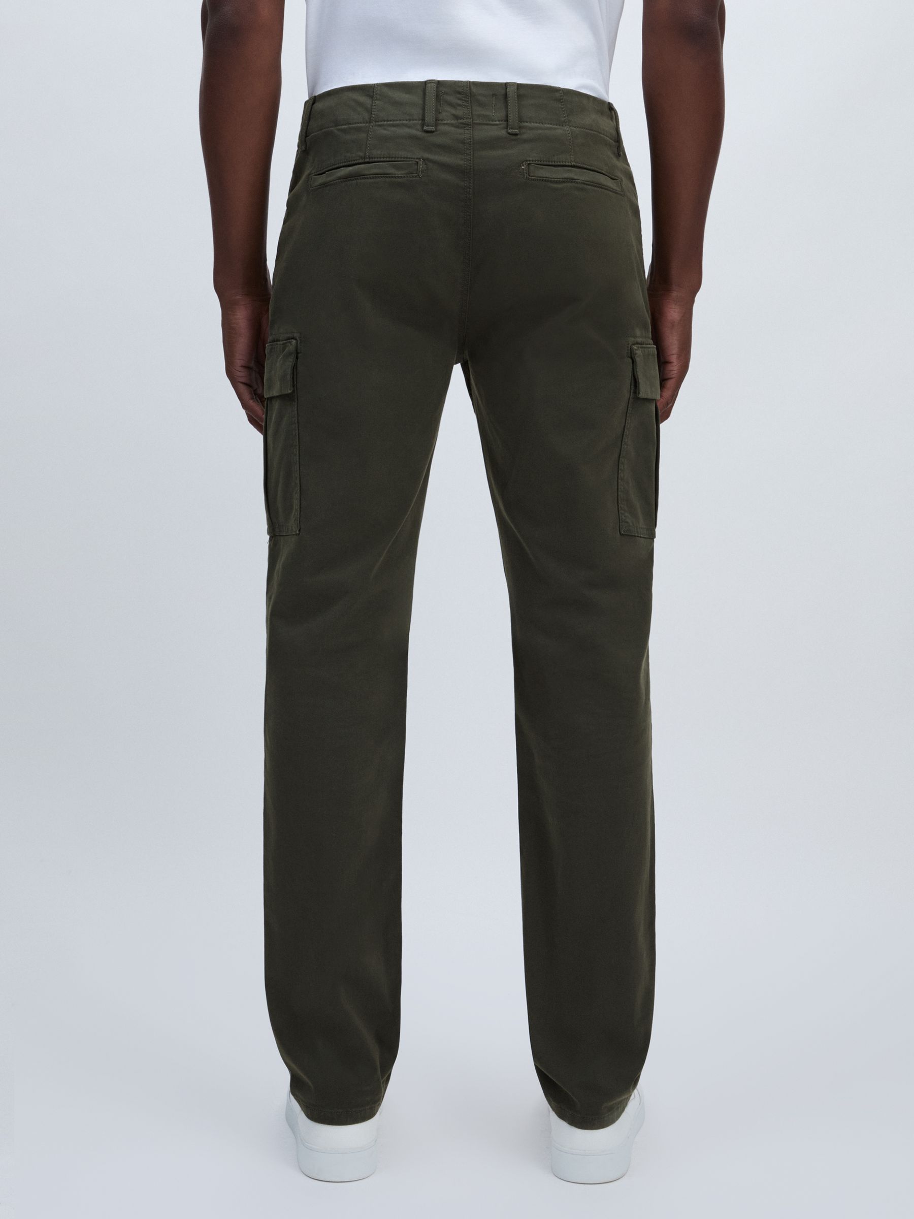 Paige Stretch-Cotton Slim Cargo Trousers in Khaki - Image 5 of 7