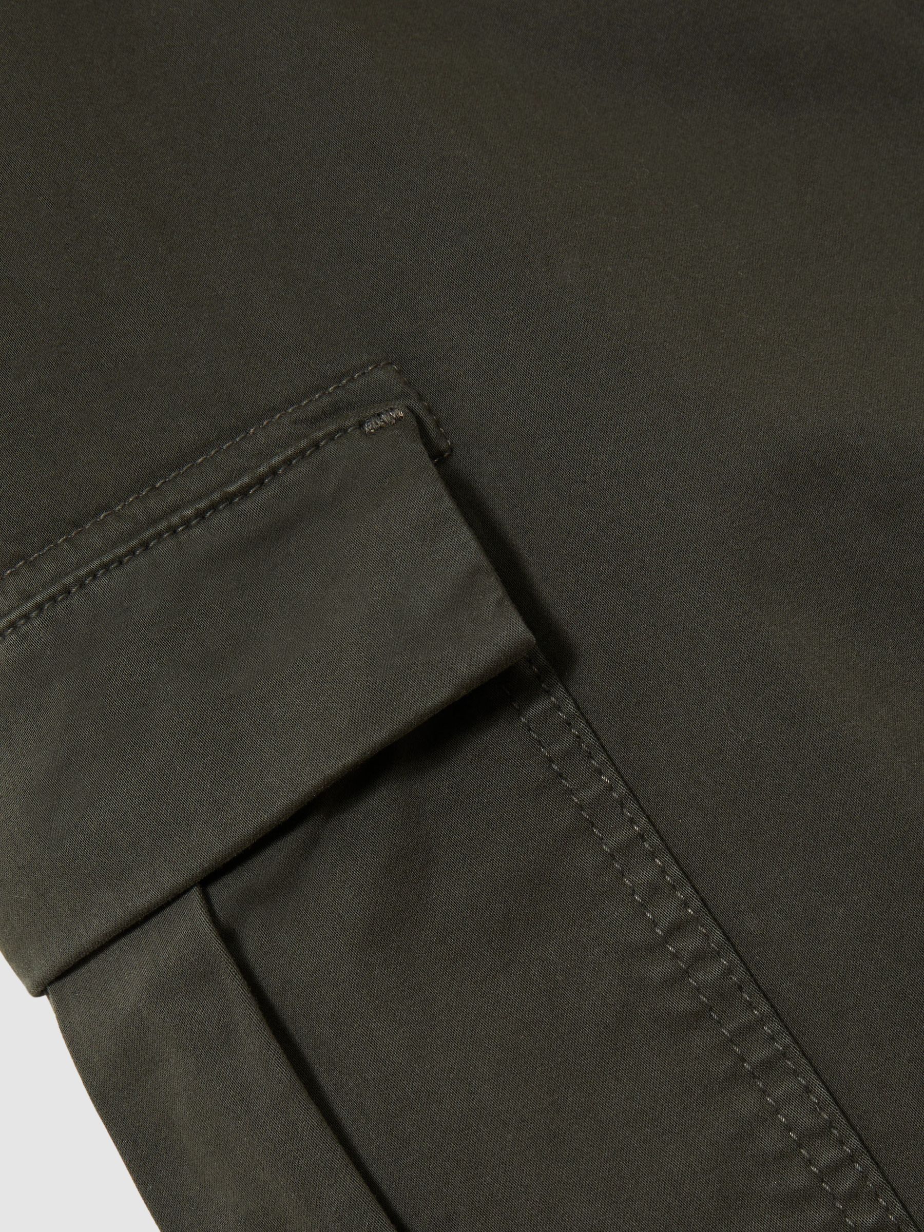 Paige Stretch-Cotton Slim Cargo Trousers in Khaki - Image 7 of 7