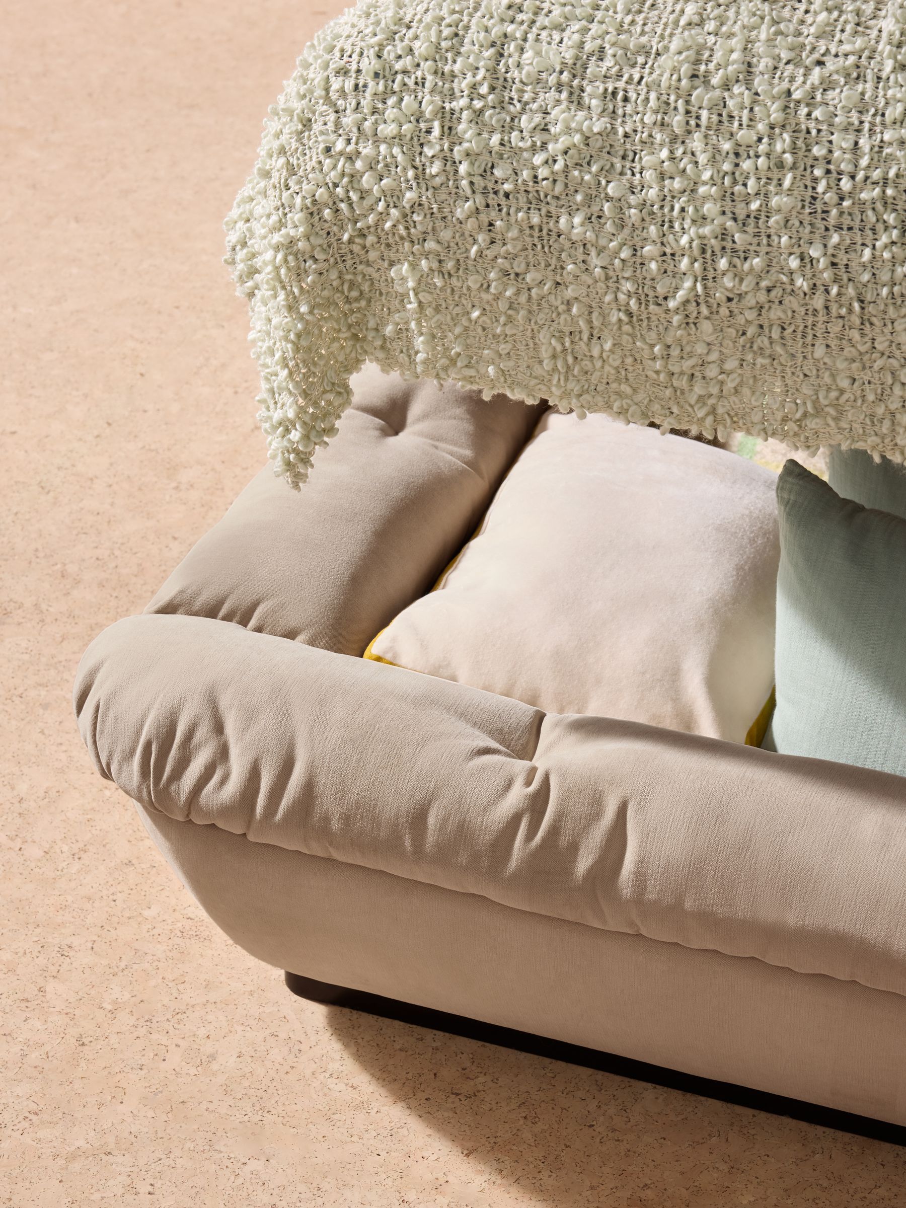 Aylin Bed in Brushed Plain Natural Stone - Image 3 of 4