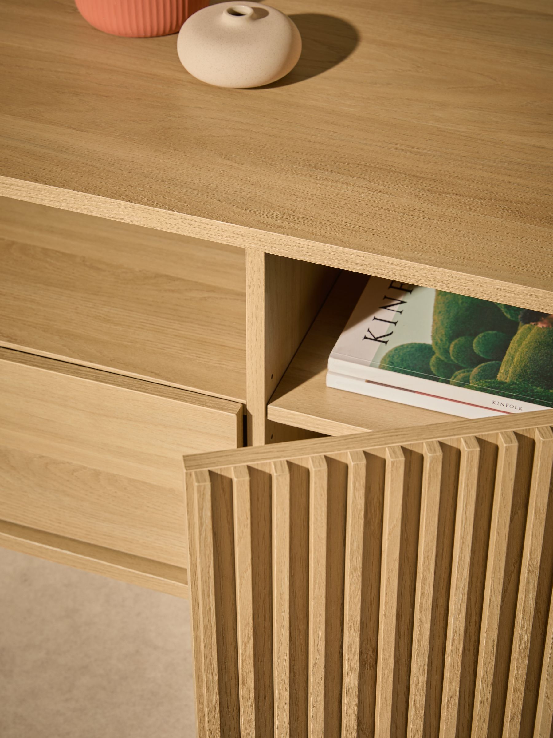 Blaze Corner Up to 50 Inch TV Unit in Oak Effect - Image 2 of 5