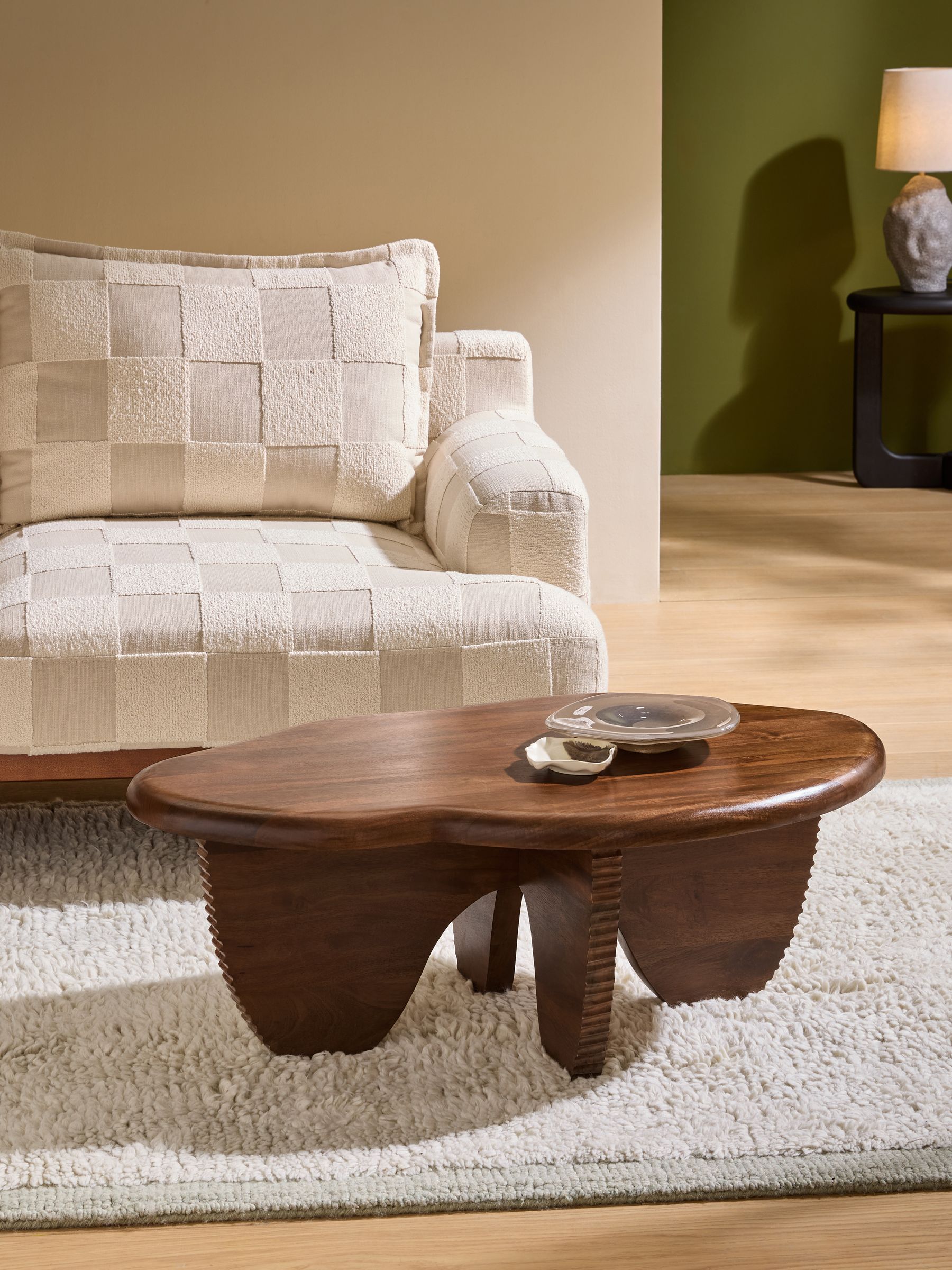 Amma Coffee Table in Dark Mango Wood - Image 1 of 5