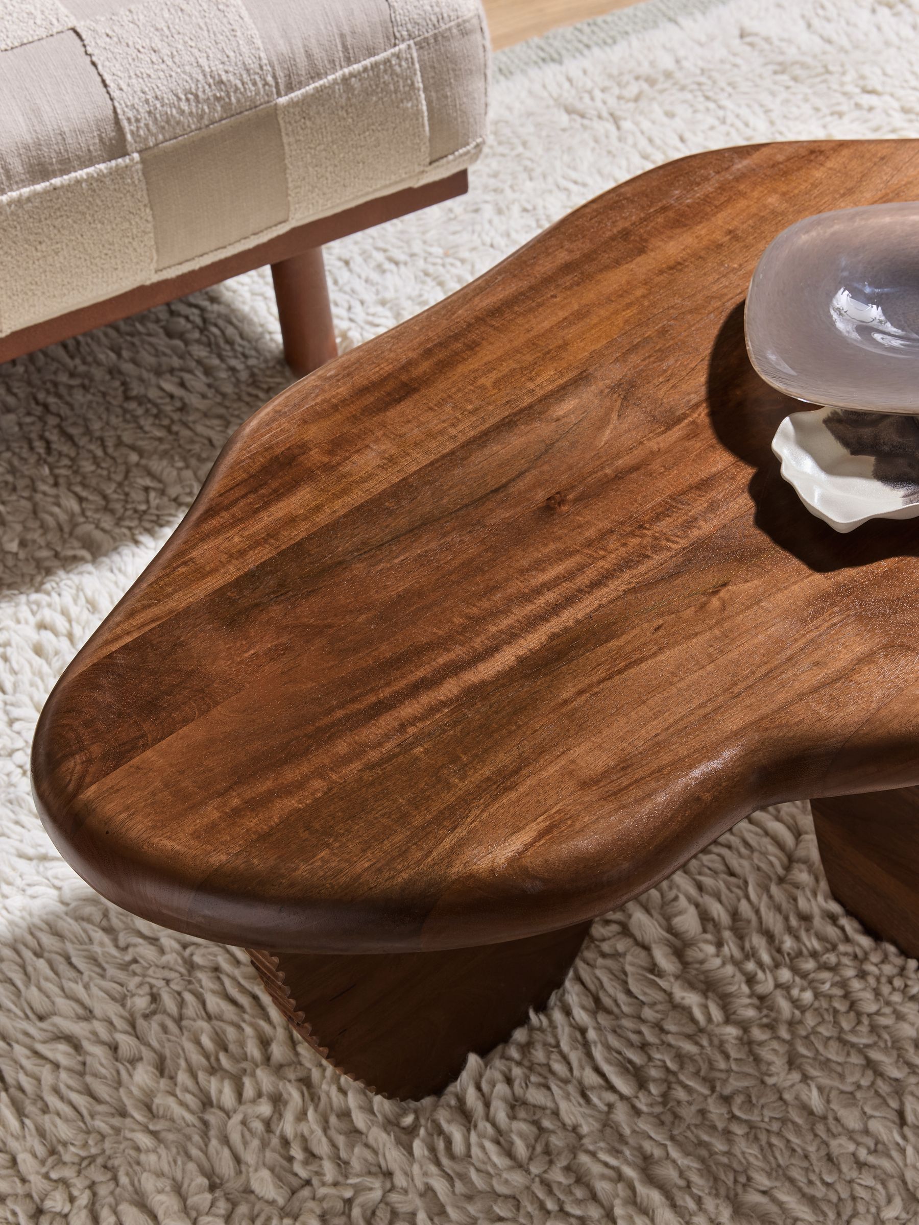 Amma Coffee Table in Dark Mango Wood - Image 3 of 5