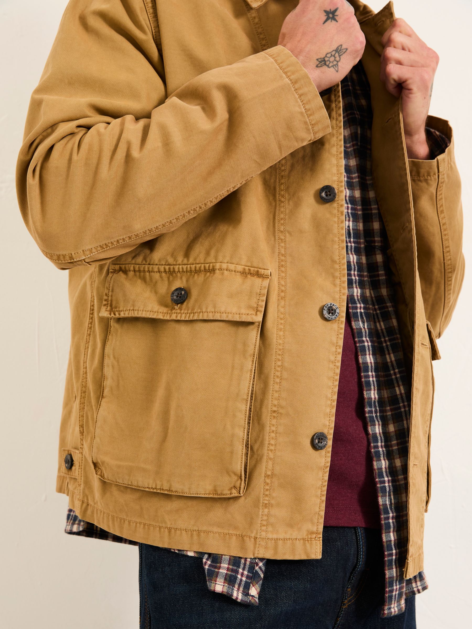 Stone Garment Dye Worker 100% Cotton Jacket | FatFace