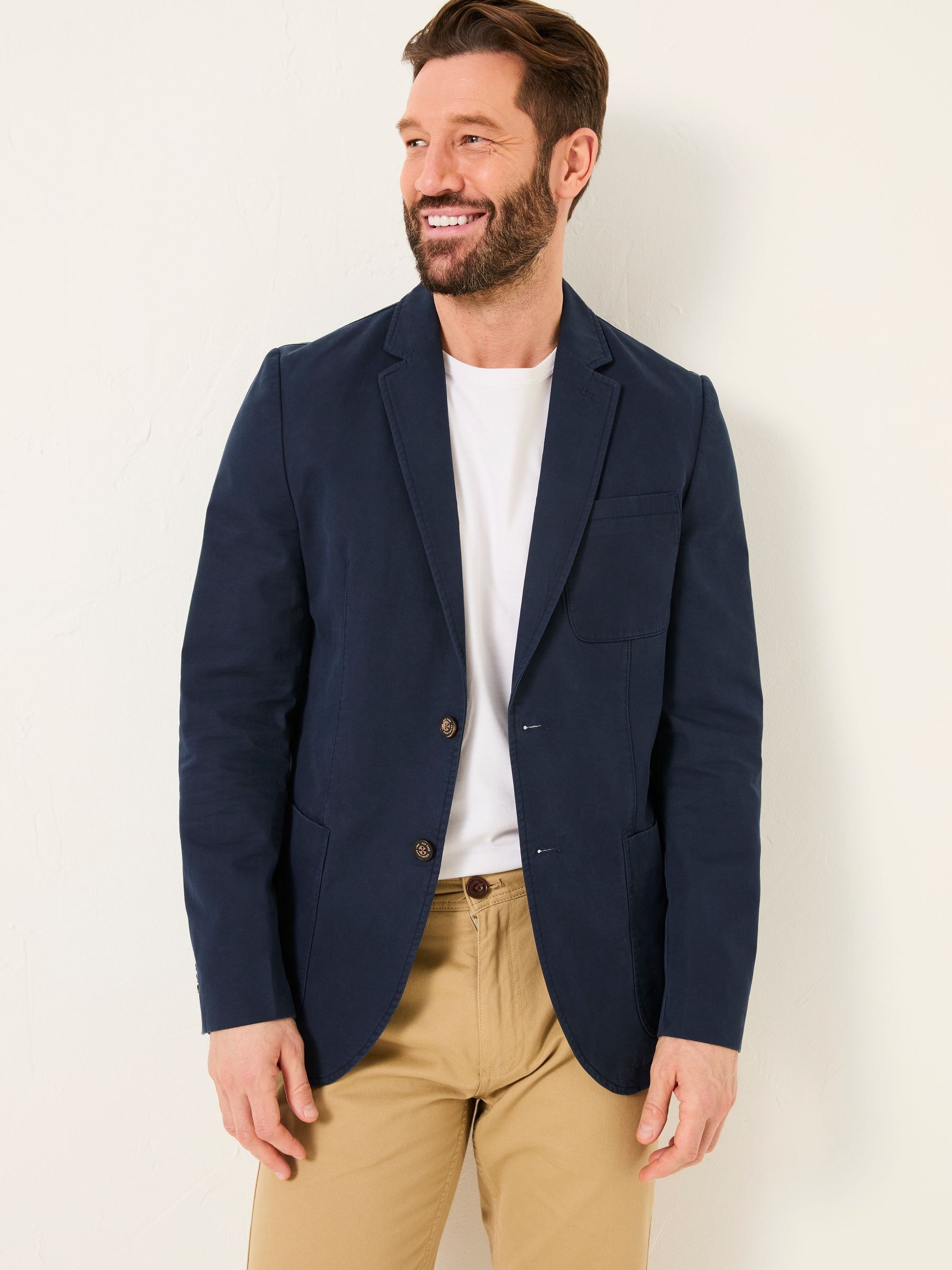 Chilworth Navy 100% Cotton Blazer - Image 2 of 10