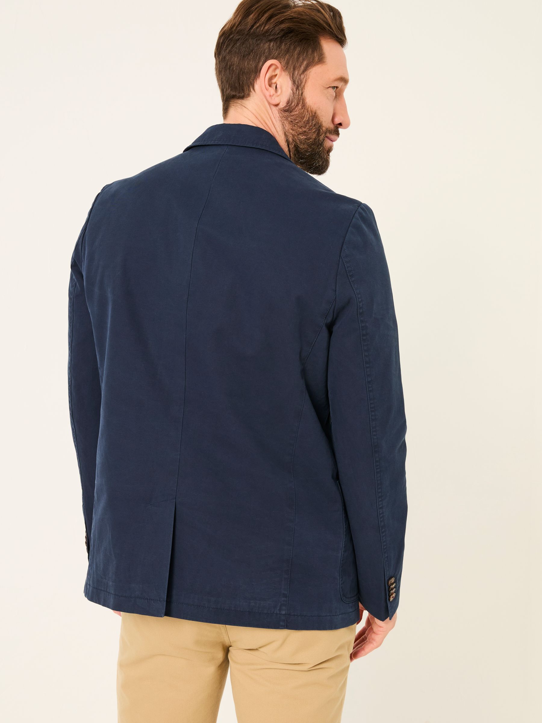 Chilworth Navy 100% Cotton Blazer - Image 3 of 10