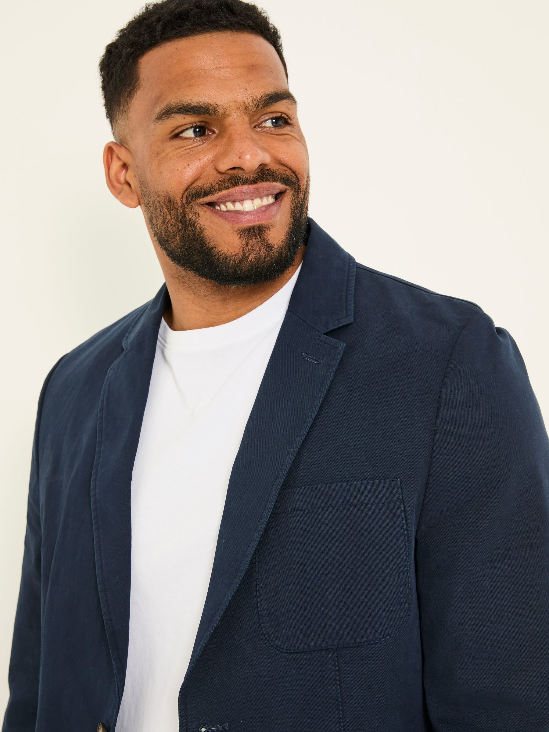 Chilworth Navy 100% Cotton Blazer - Image 6 of 10