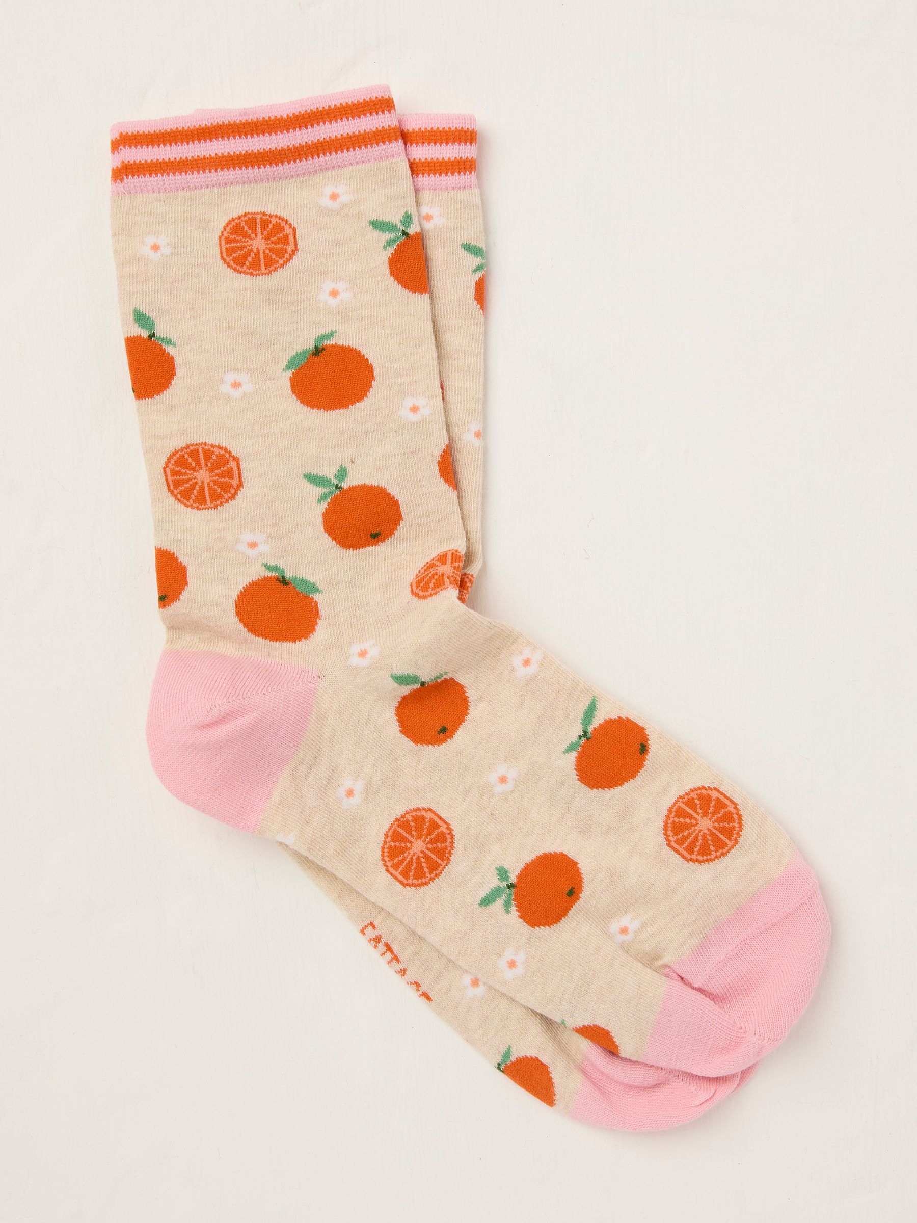 Oatmeal Orange Socks - Image 1 of 2