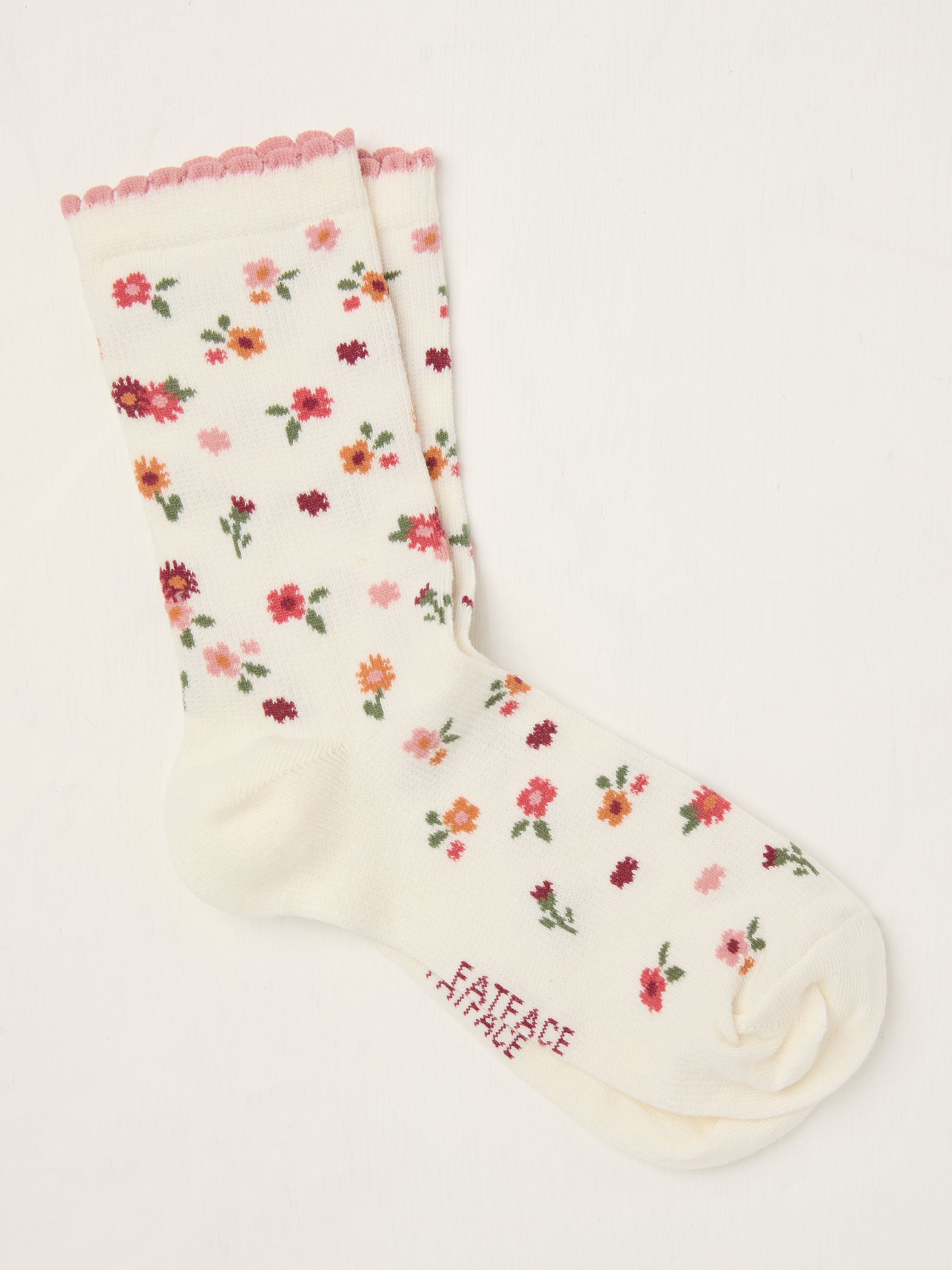 White Floral Socks - Image 1 of 2