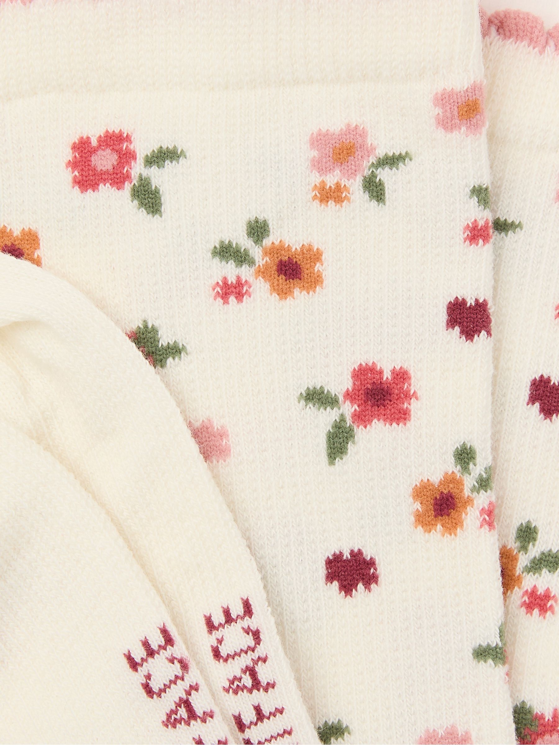 White Floral Socks - Image 2 of 2