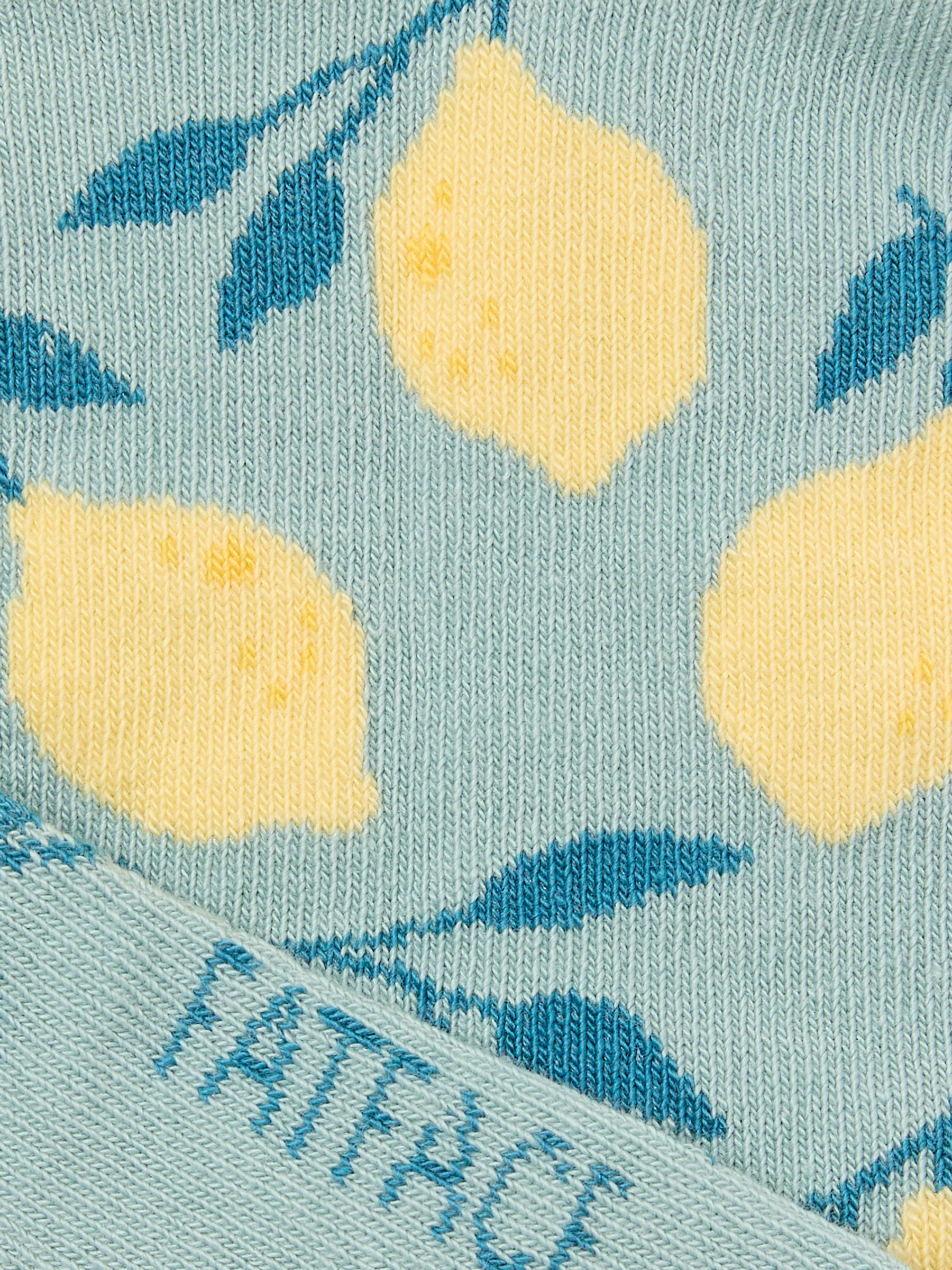 Green Lemon Trainer Socks - Image 2 of 2