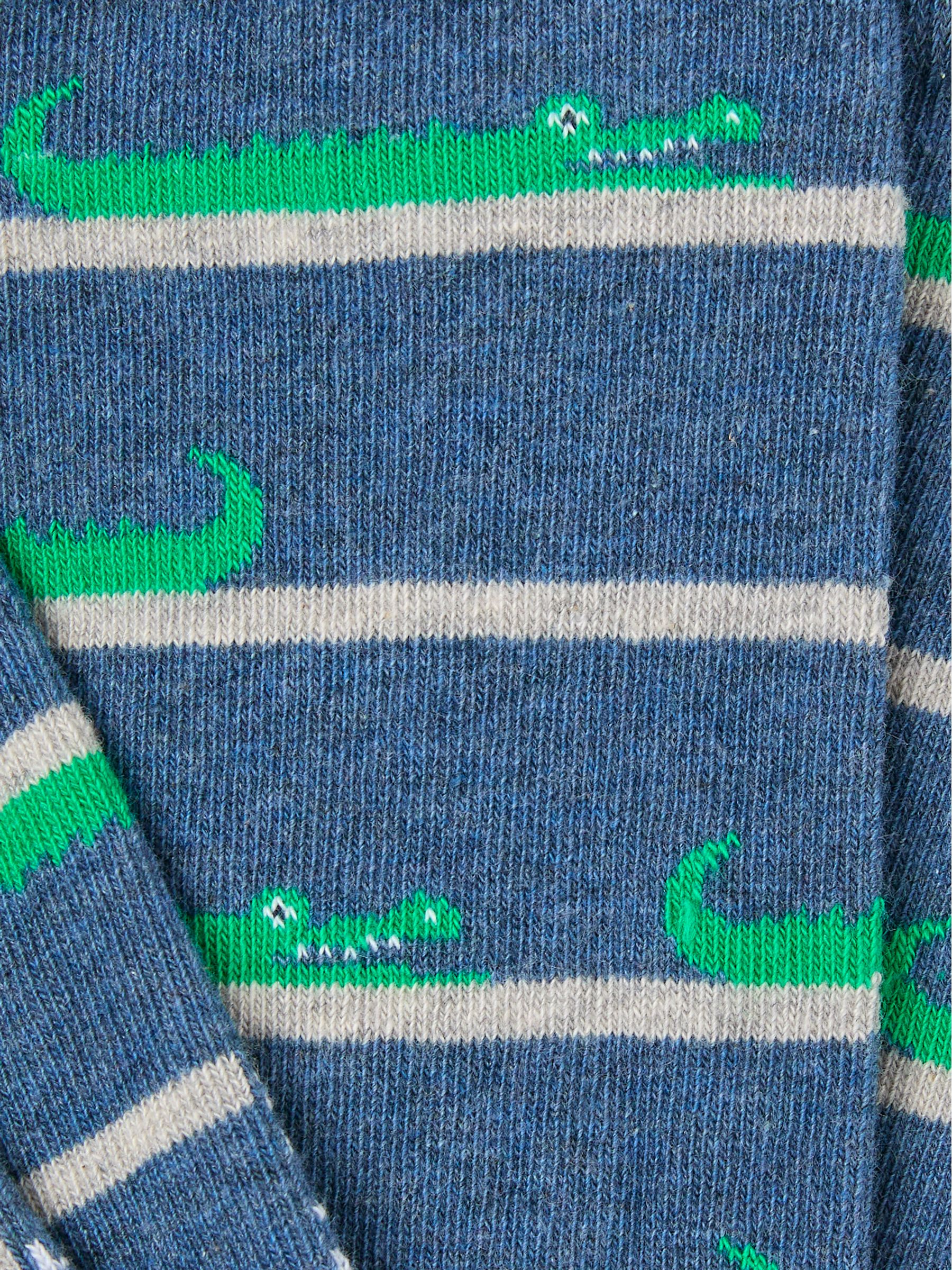 Blue Crocodile Socks - Image 2 of 2