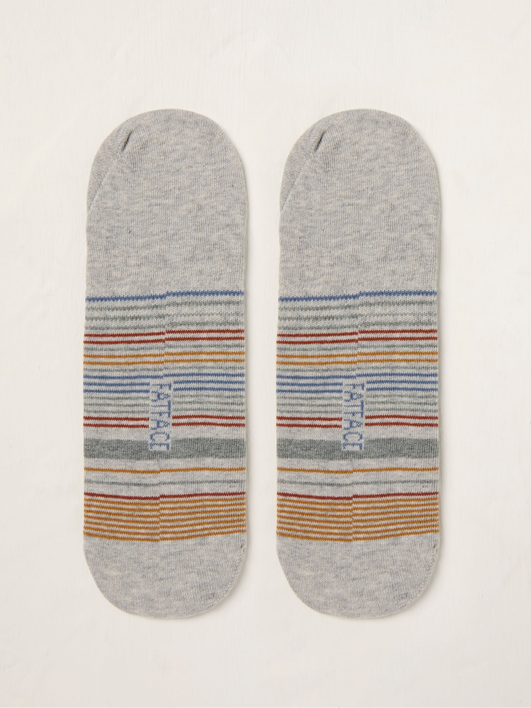 Grey Stripe Footsie Socks - Image 2 of 2