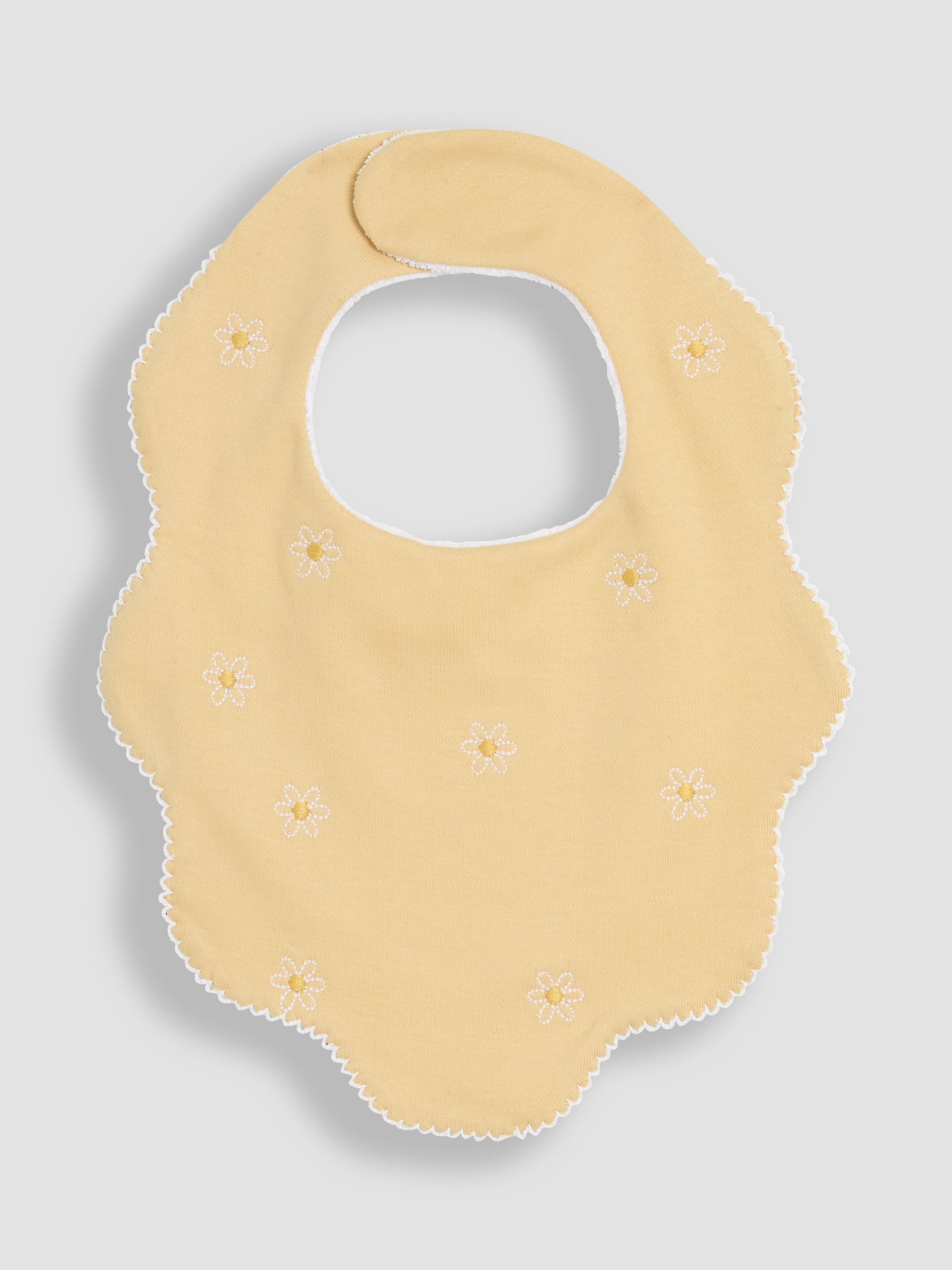 Yellow 100% Cotton Scalloped Bib - Image 1 of 3