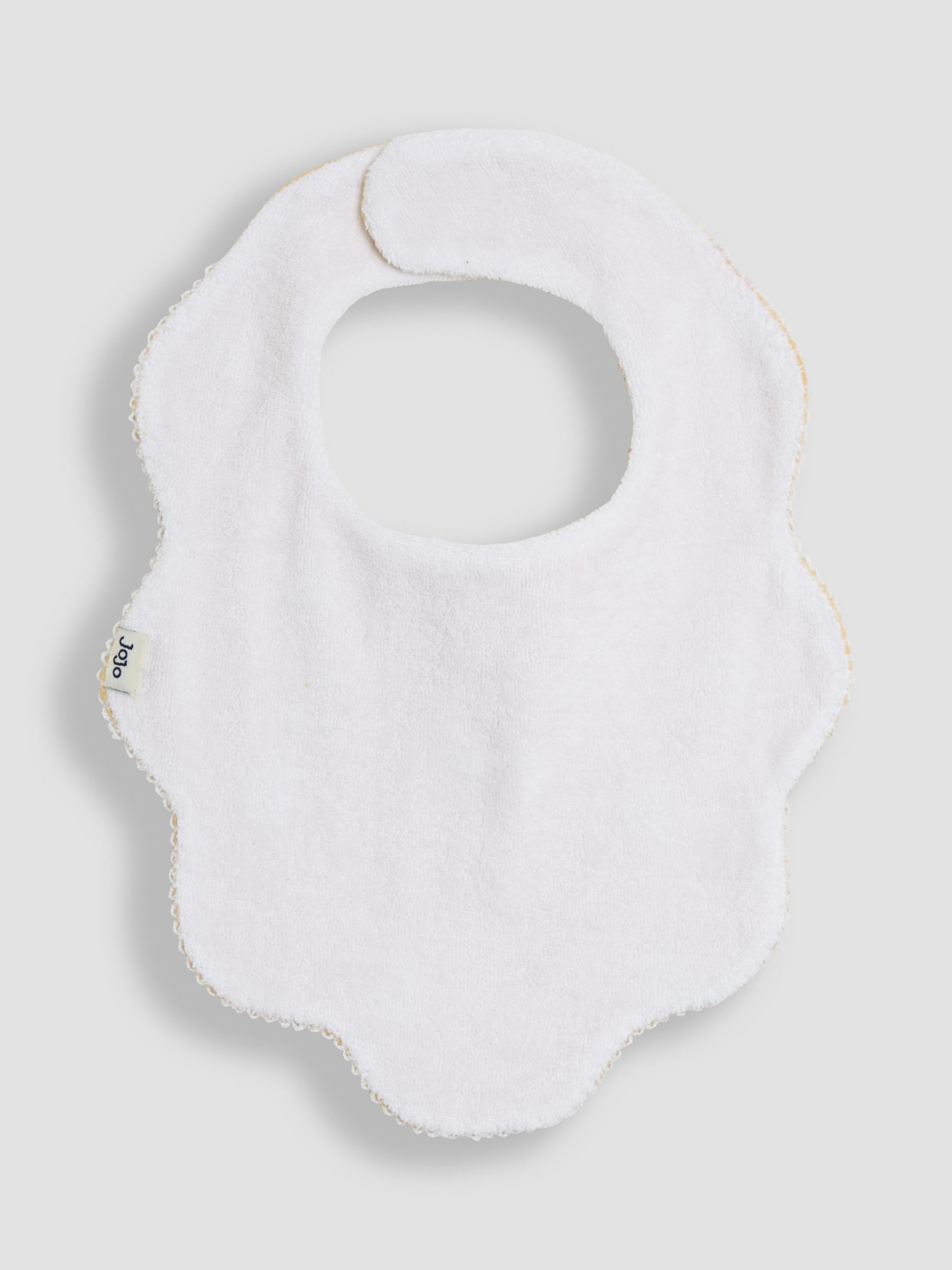 Yellow 100% Cotton Scalloped Bib - Image 2 of 3