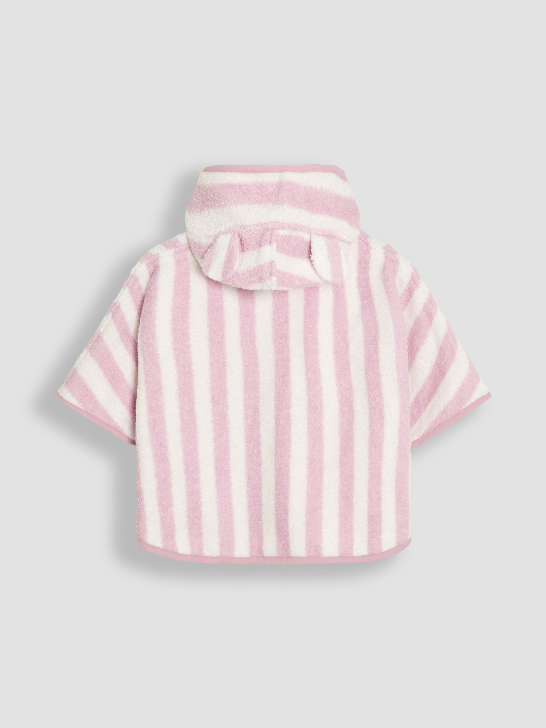 Pink Stripe Towelling Poncho - Image 2 of 3