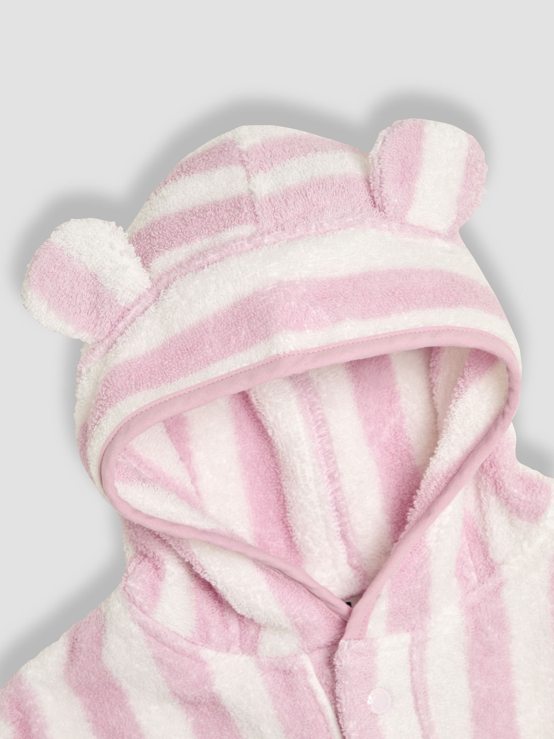Pink Stripe Towelling Poncho - Image 3 of 3