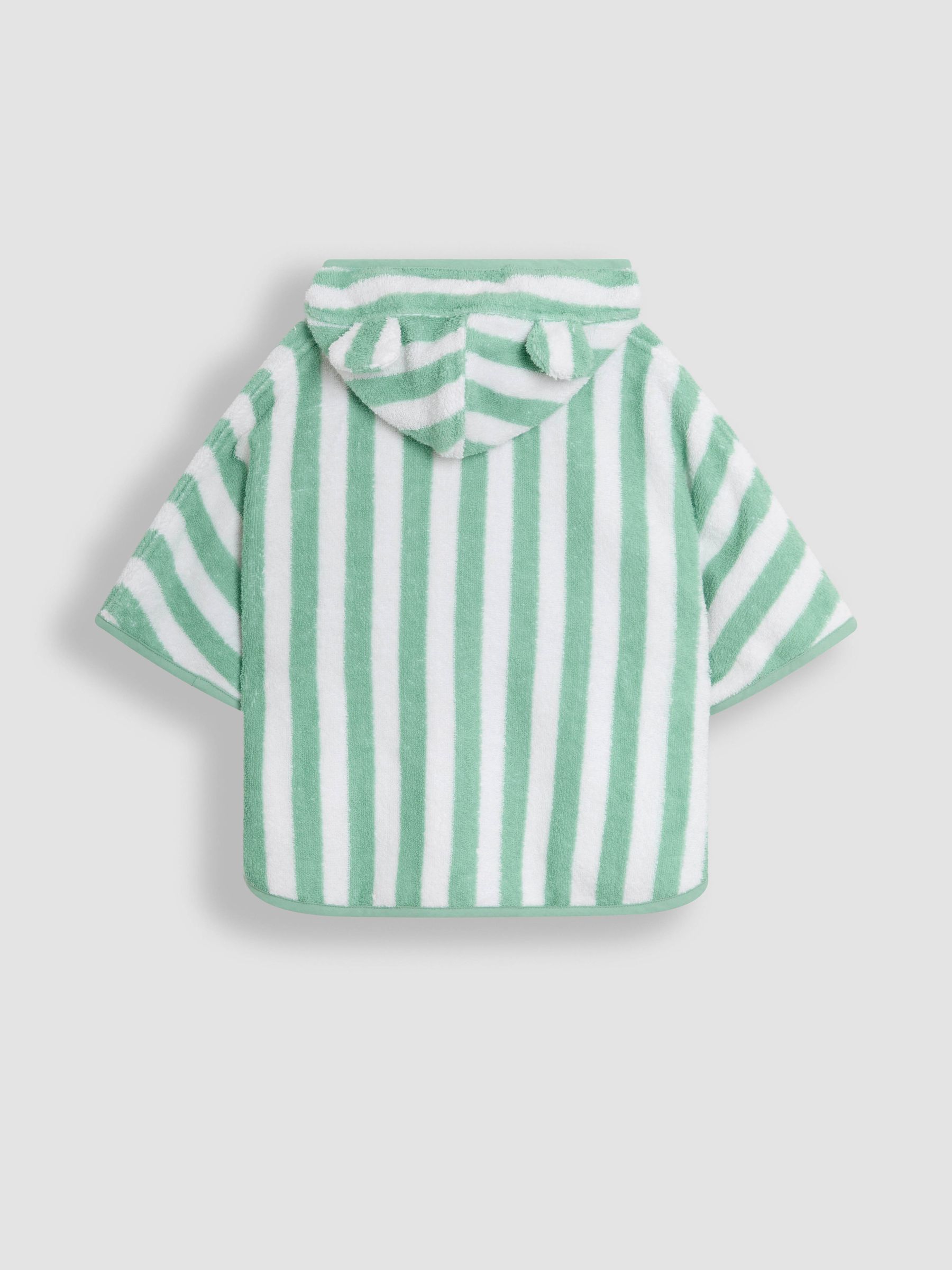 Green Stripe Towelling Poncho - Image 2 of 3