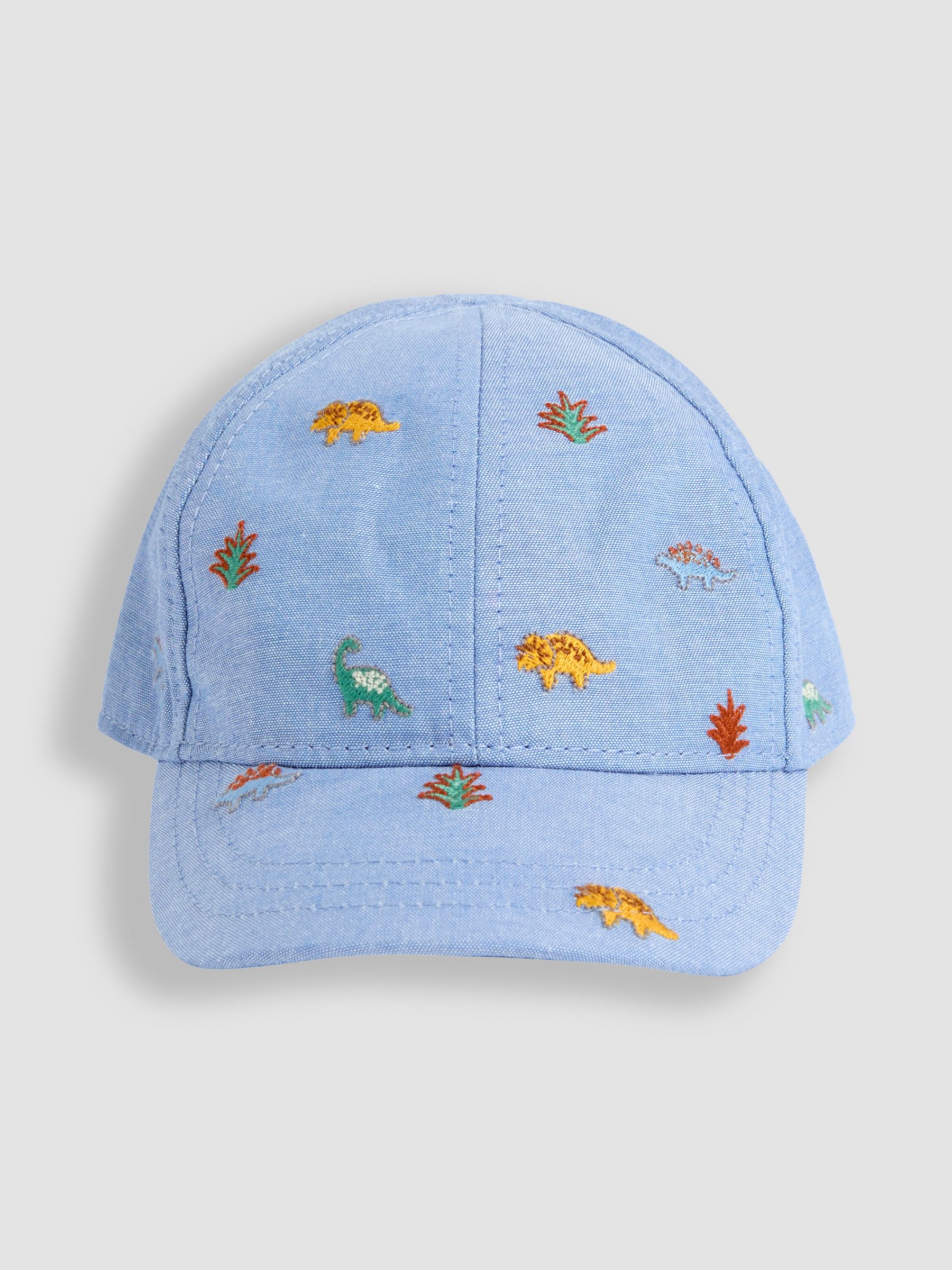 Denim Embroidered Cap | JoJo Maman Bébé