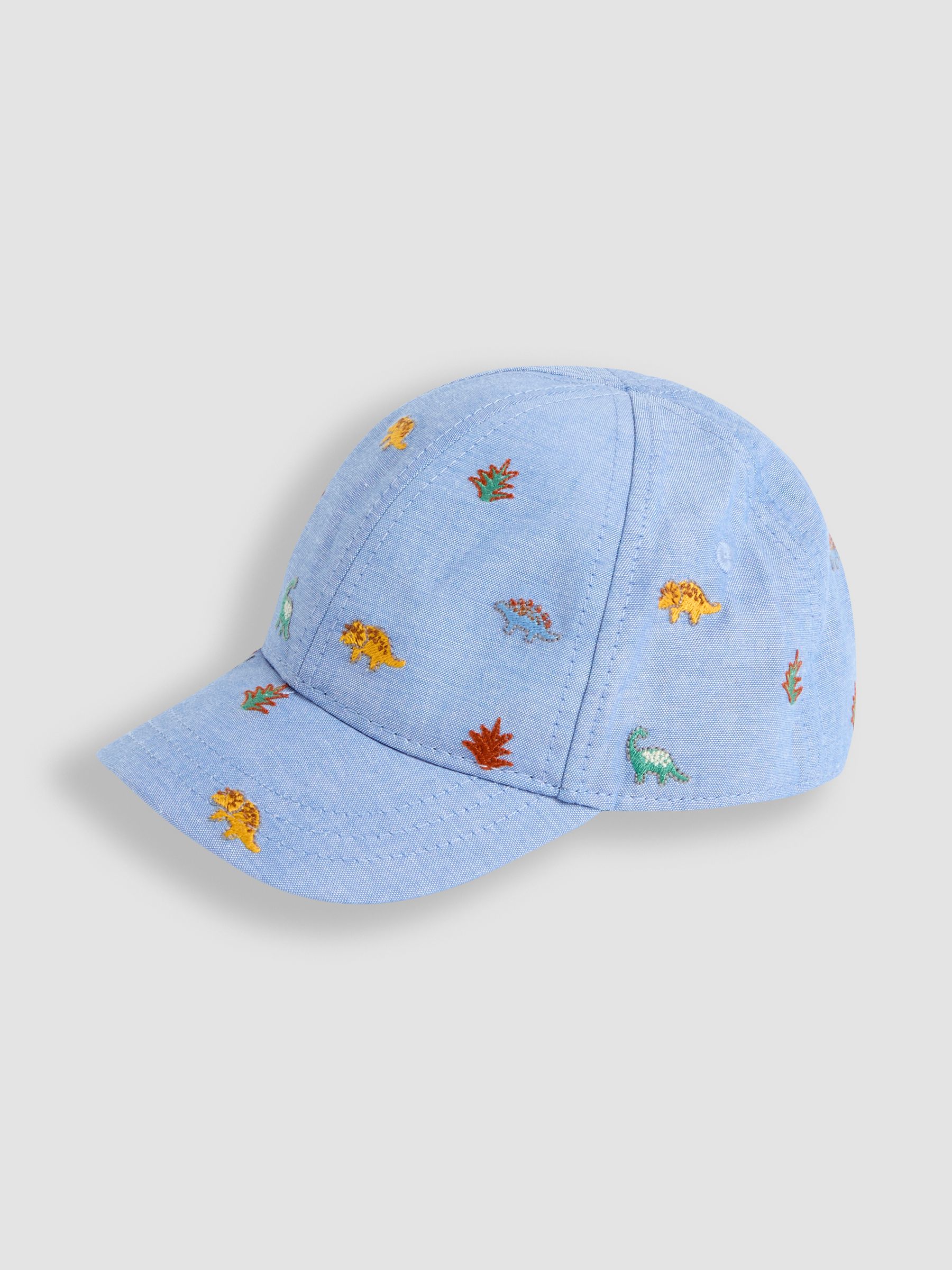 Denim Embroidered Cap | JoJo Maman Bébé