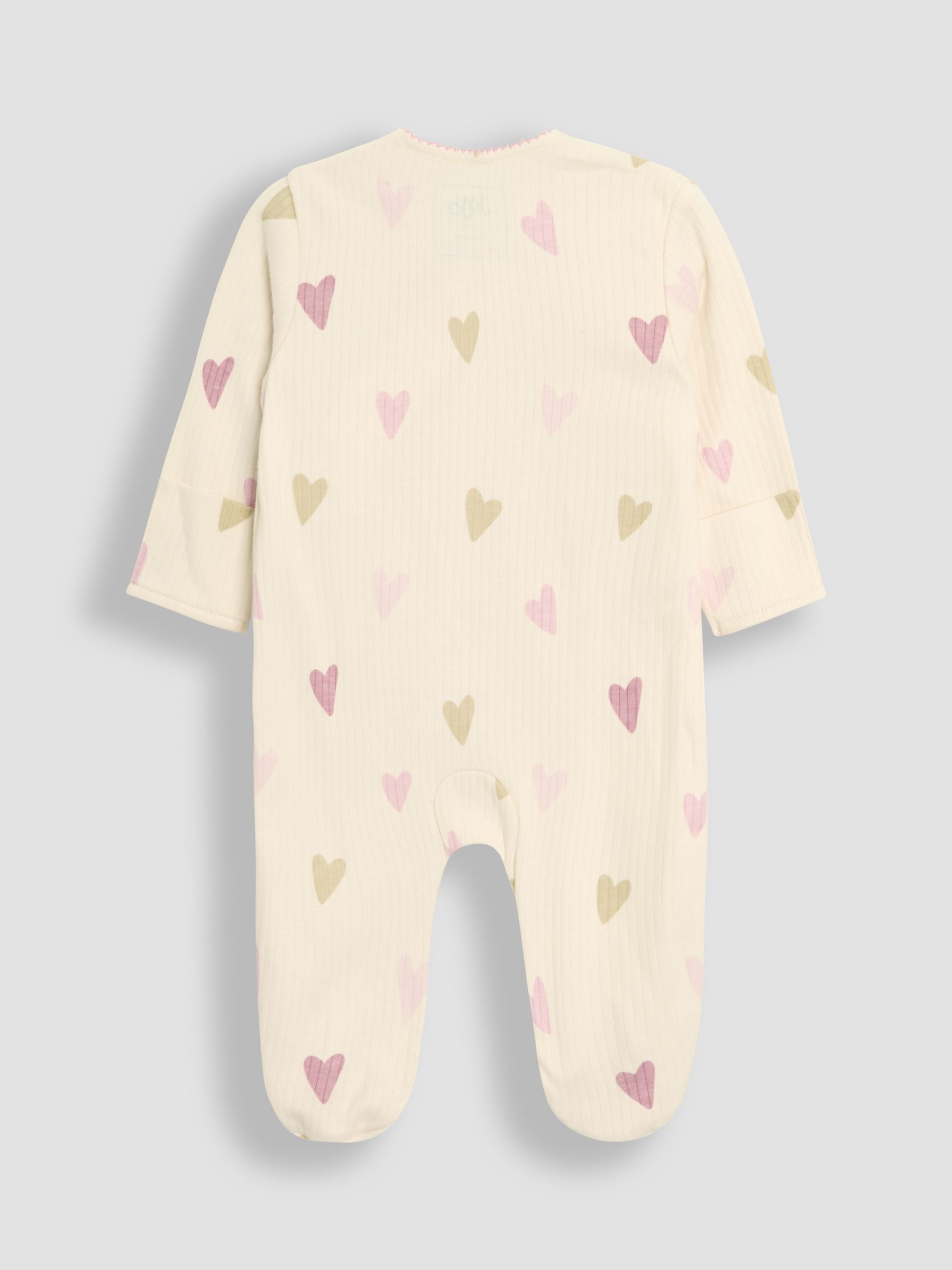 Stone Footed Cross-Over 100% Cotton Sleepsuit - Image 4 of 5