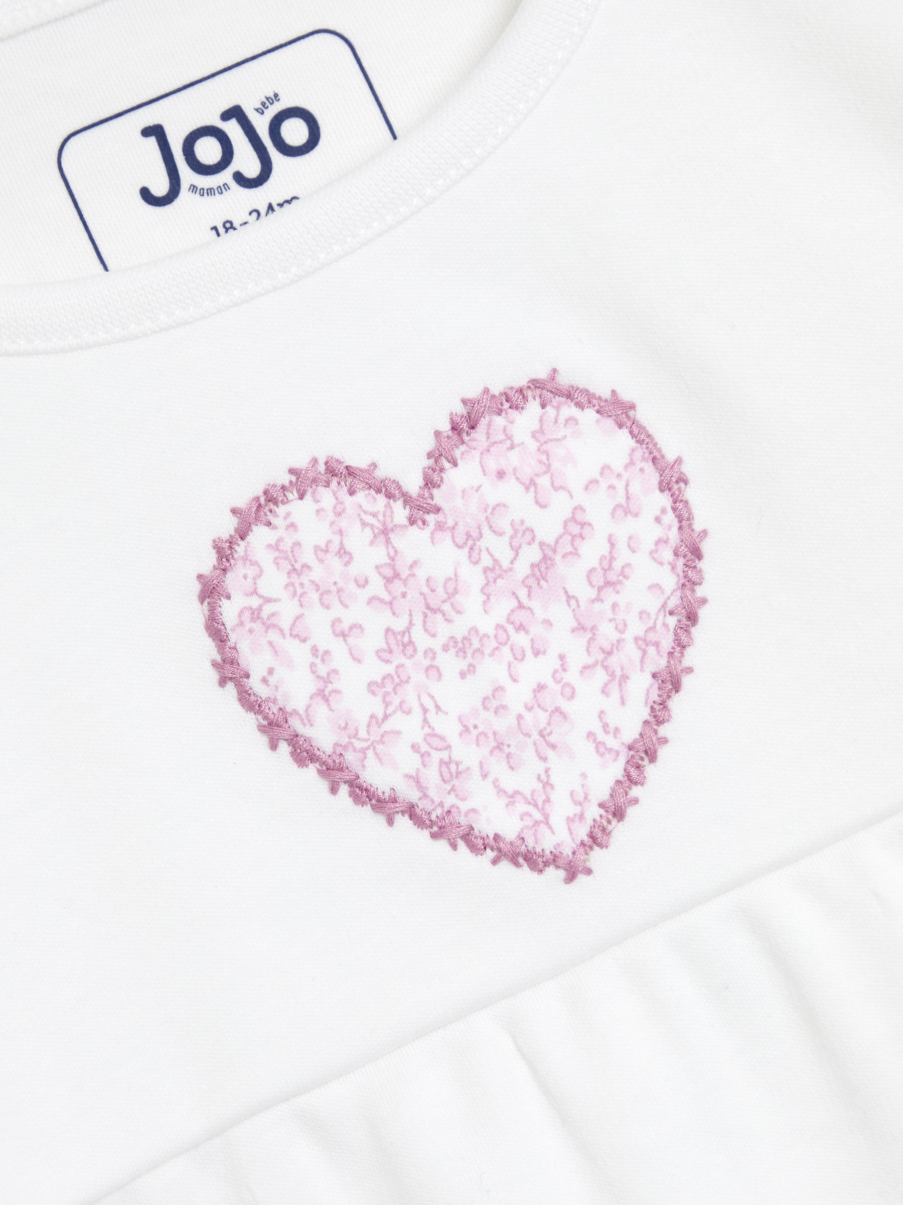 White Heart Embroidered Jersey Pyjamas - Image 6 of 10