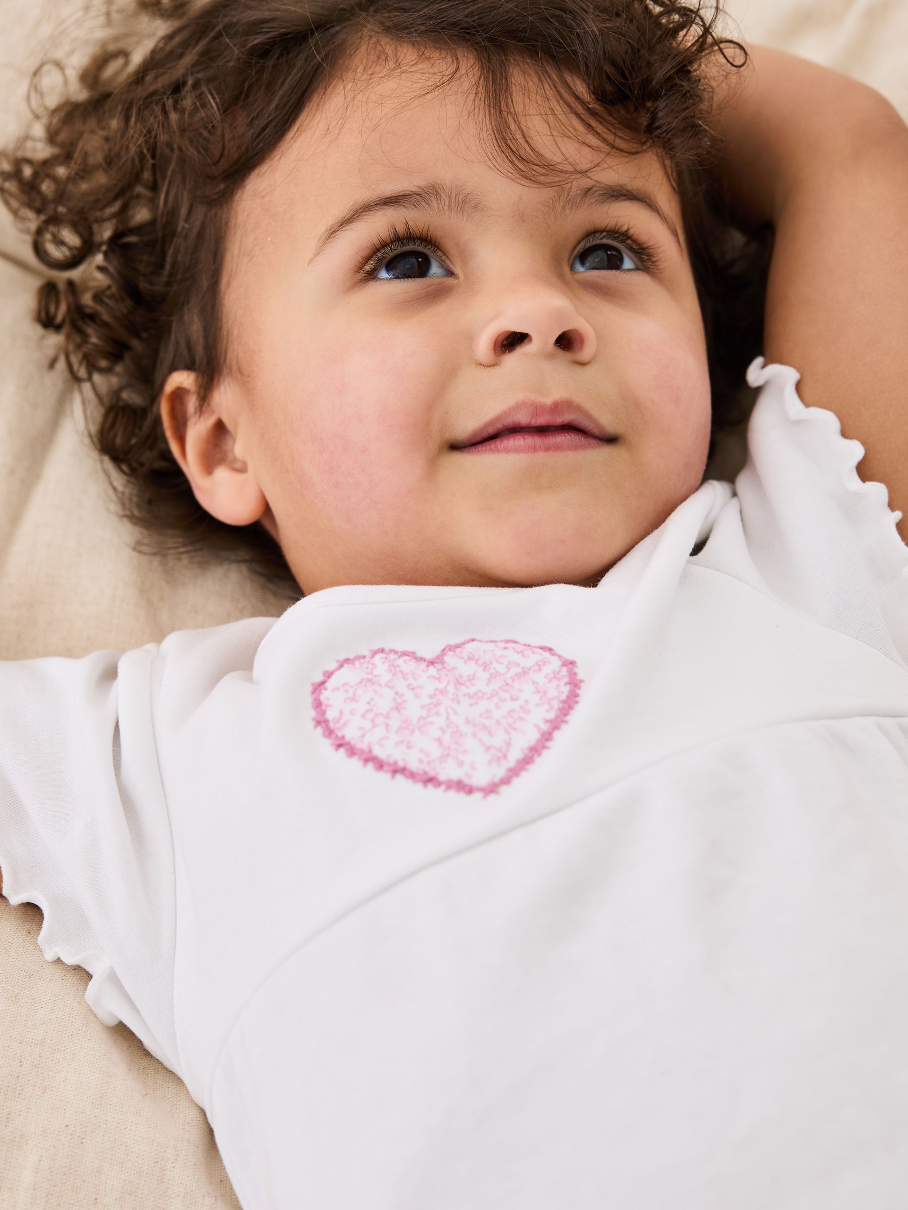 White Heart Embroidered Jersey Pyjamas - Image 7 of 10