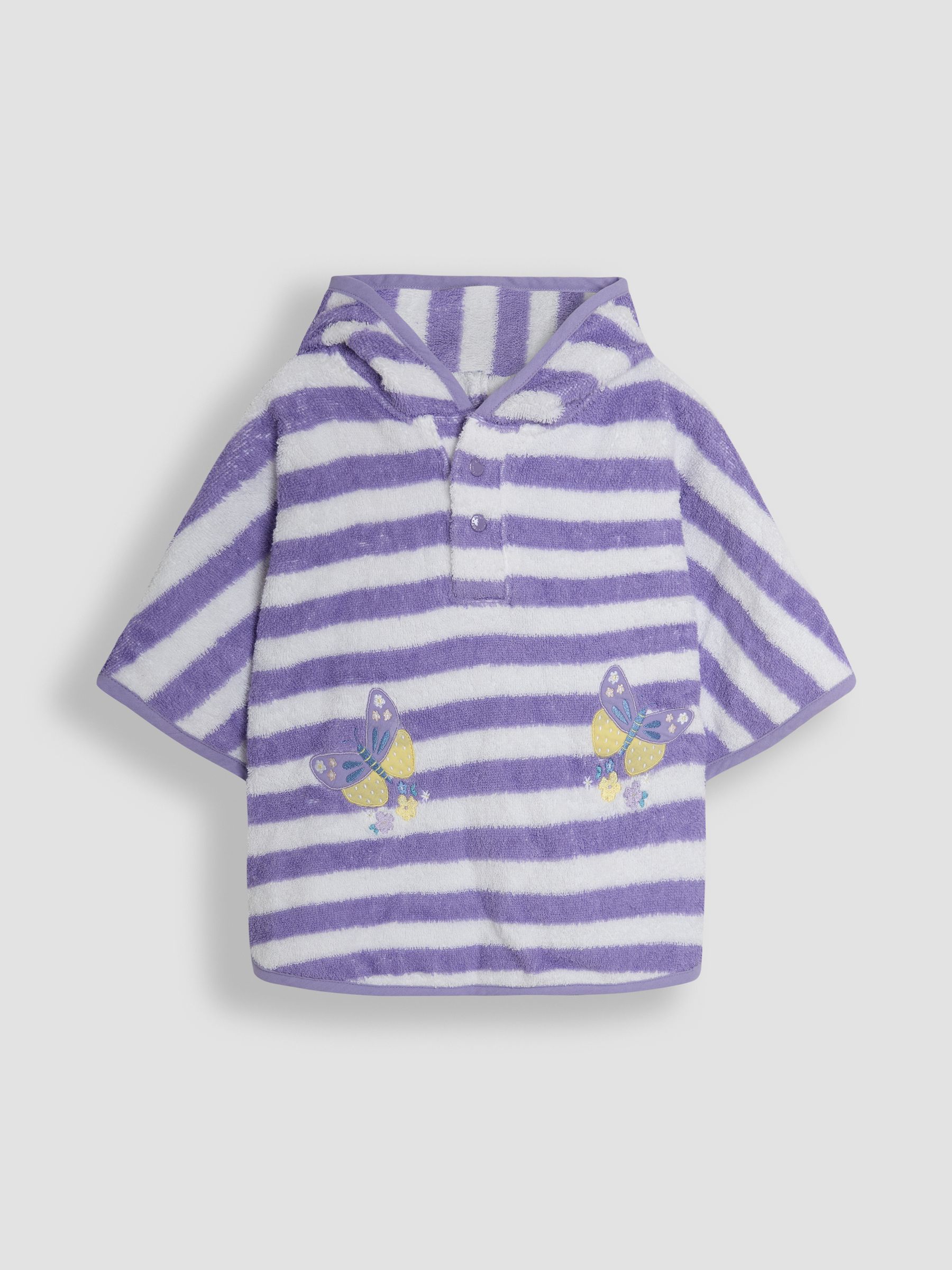 Lilac Appliqué Towelling Poncho - Image 1 of 4