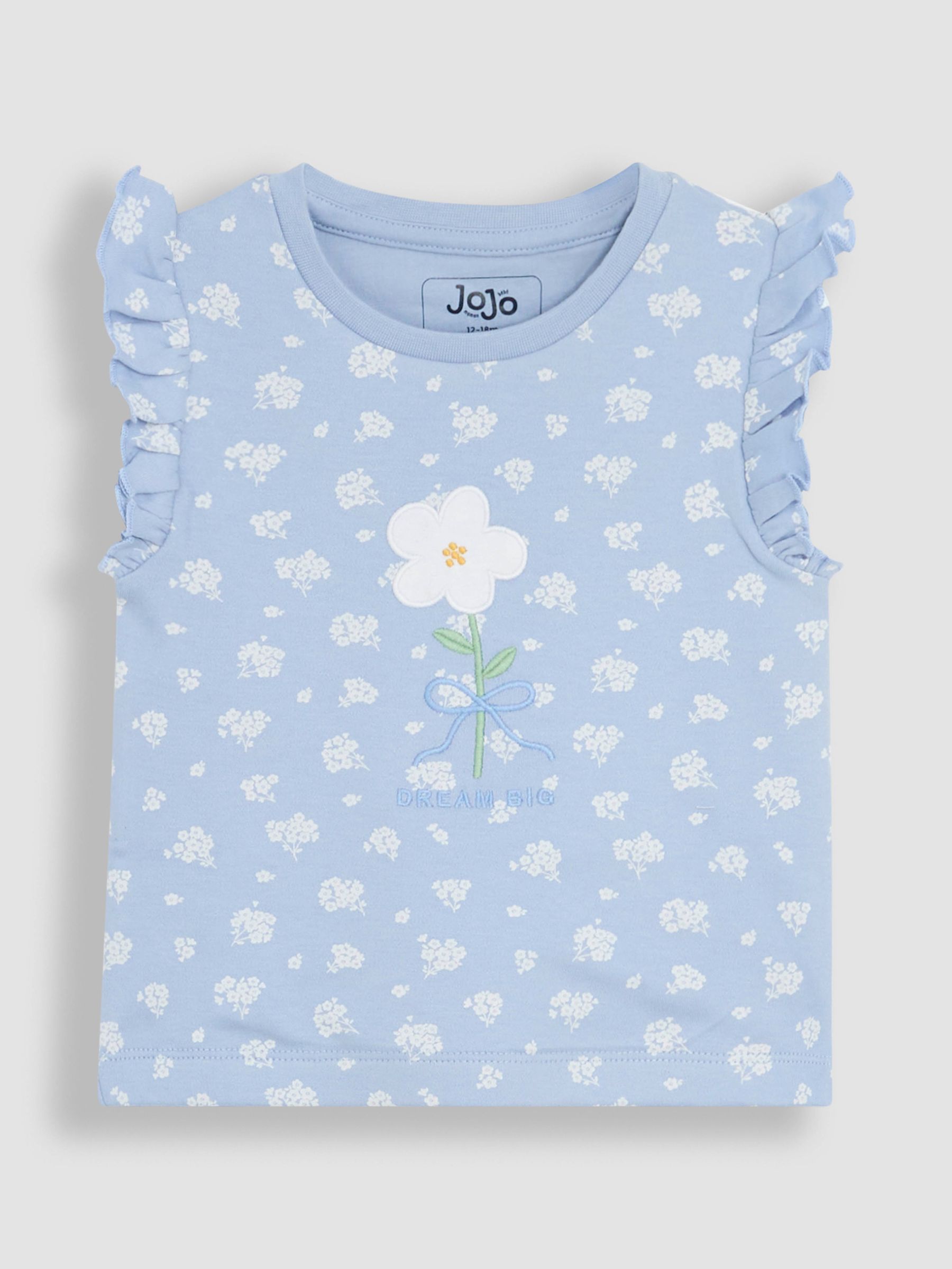 Pale Blue 2-Pack Print Jersey Pyjamas - Image 3 of 12