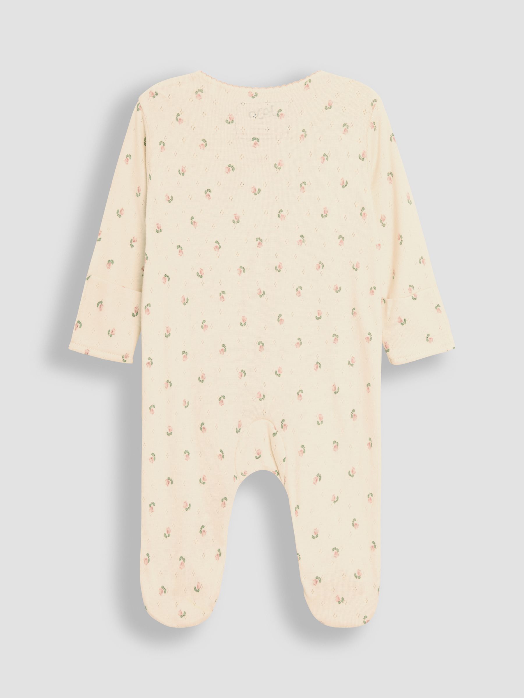 Natural Cotton Footed Sleepsuit and Bib Set 2 Piece - Image 3 of 5