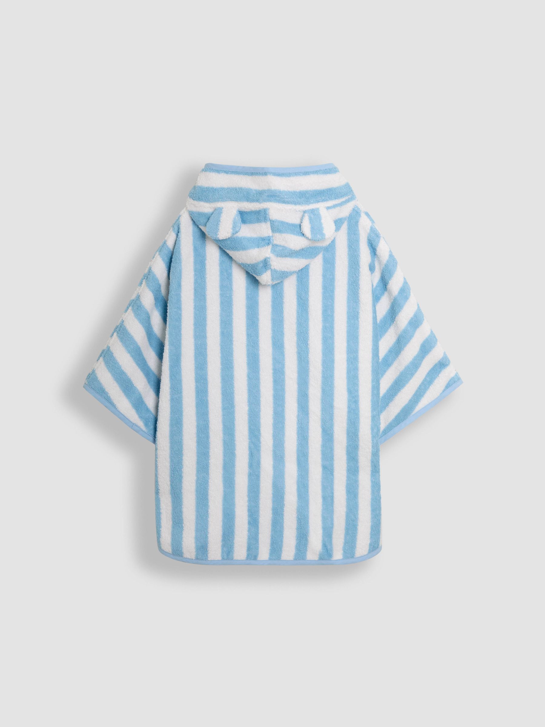 Blue Stripe Towelling Poncho - Image 2 of 3