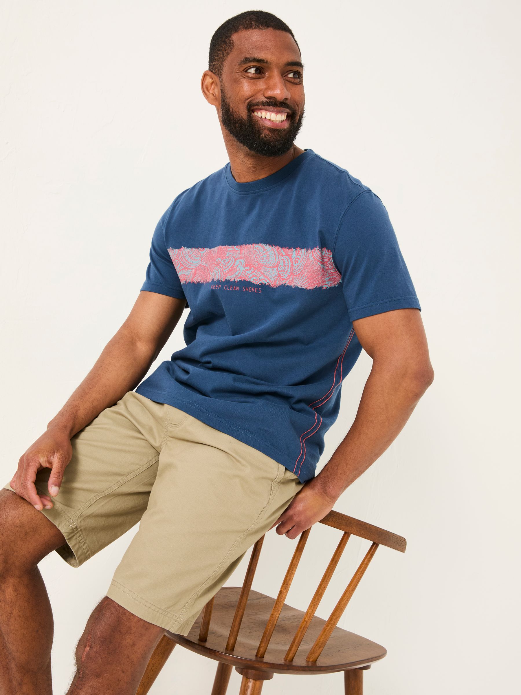 Navy MCS Chest Stripe Tshirt - Image 3 of 5