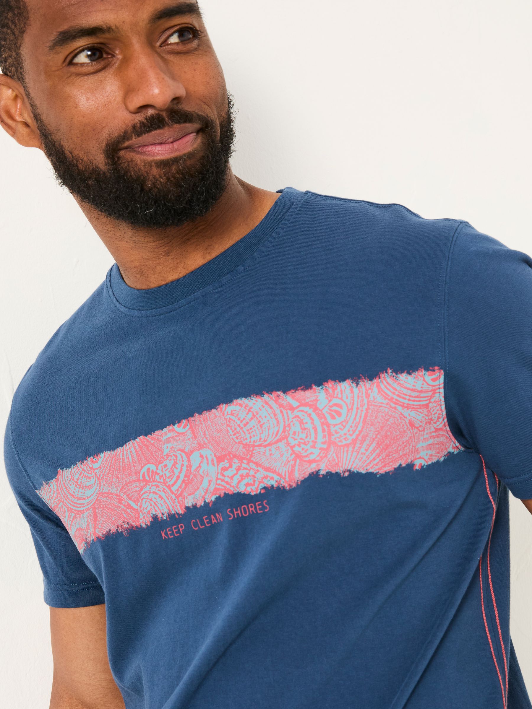 Navy MCS Chest Stripe Tshirt - Image 4 of 5