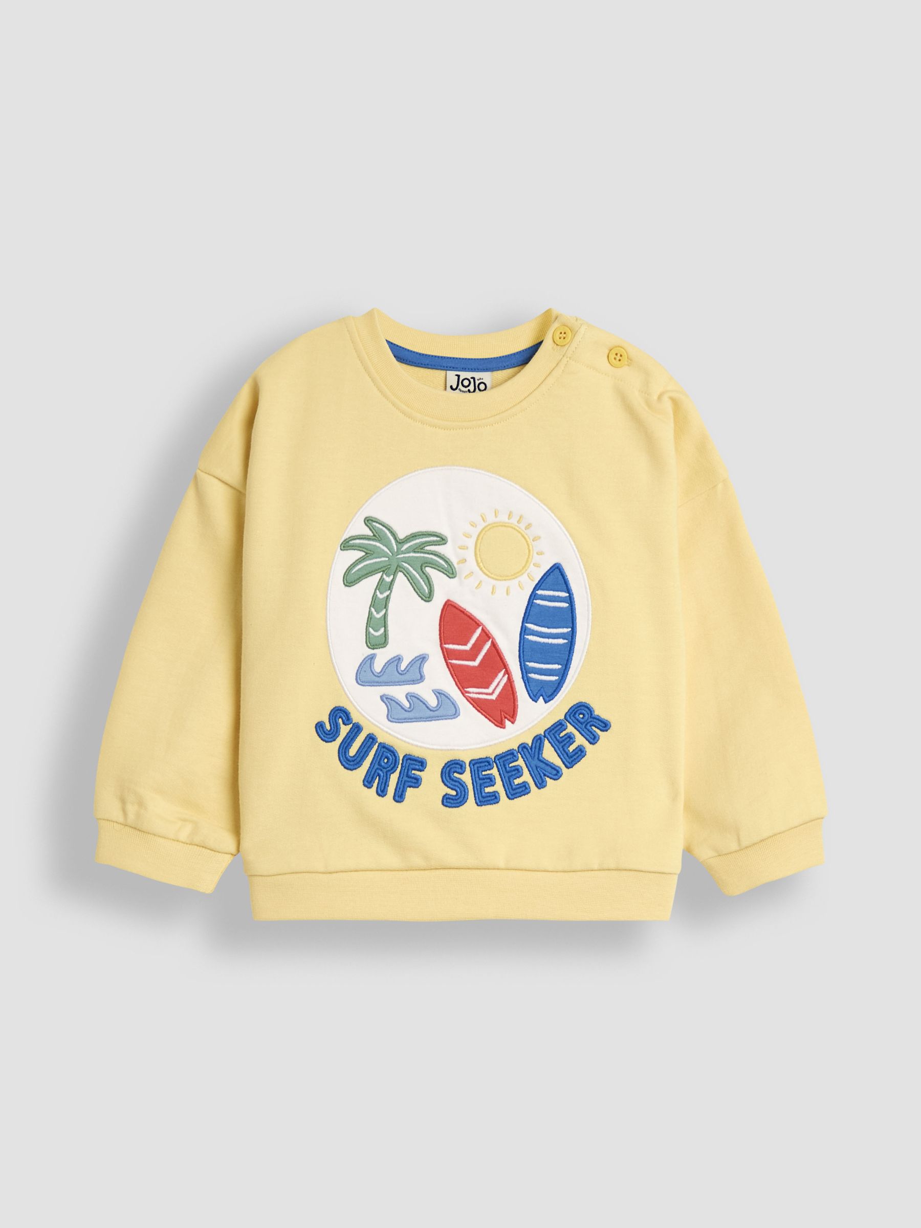 Yellow Surf 100% Cotton Appliqué Sweatshirt - Image 2 of 8