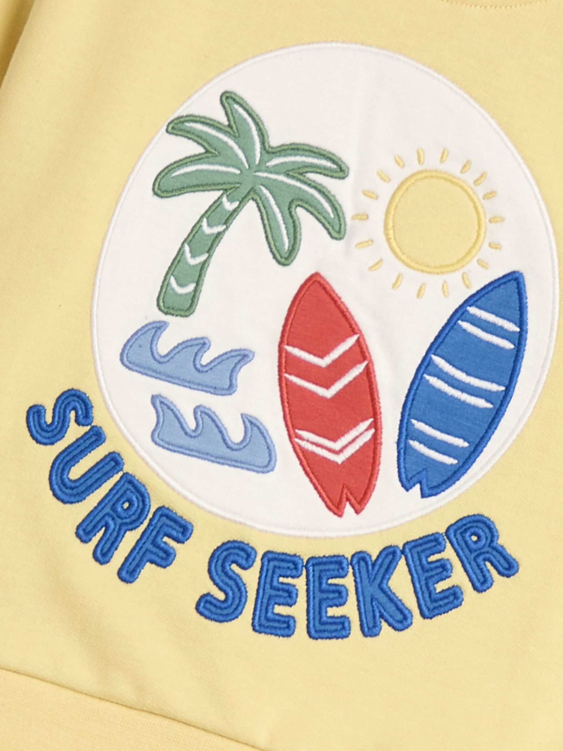 Yellow Surf 100% Cotton Appliqué Sweatshirt - Image 3 of 8