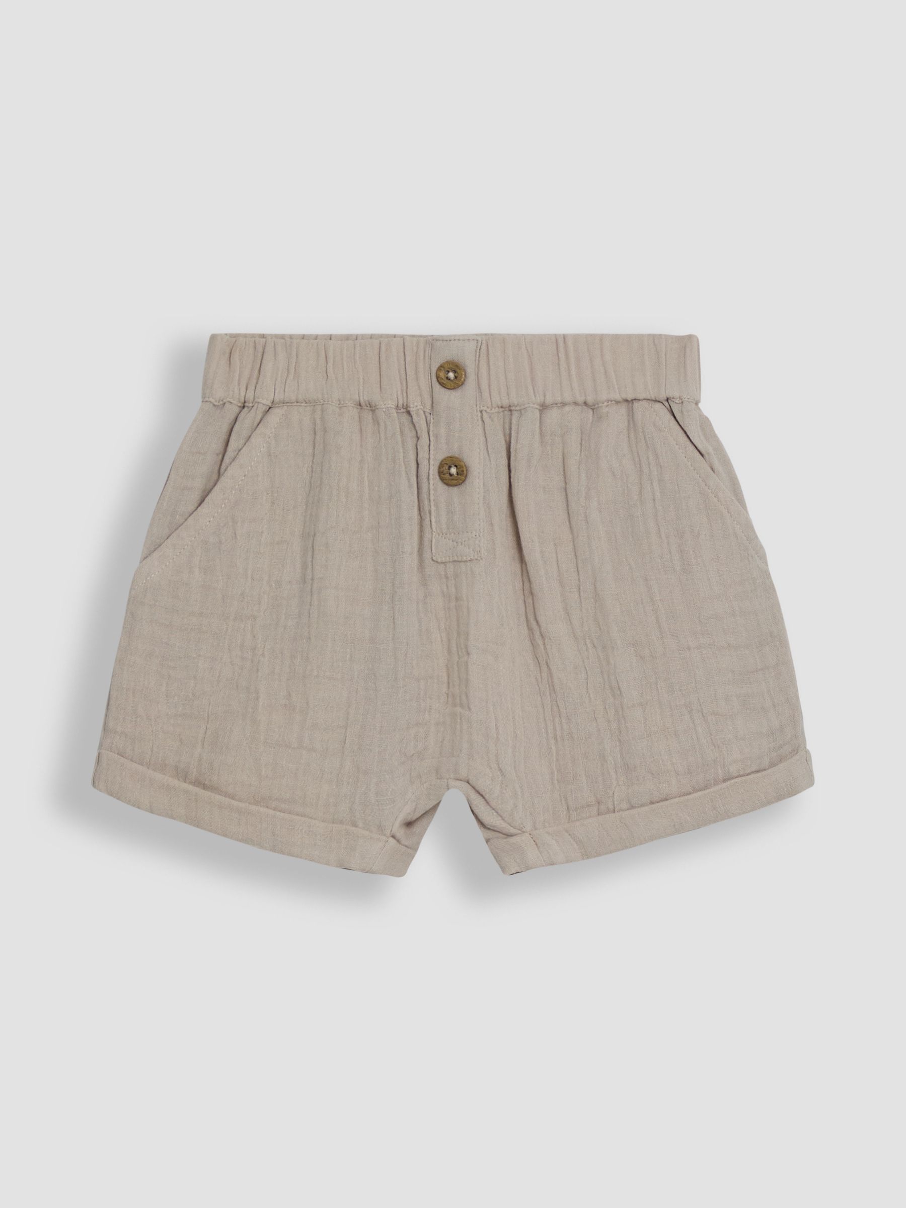 Natural Stone & Khaki Green 2-Pack Cheesecloth Shorts - Image 3 of 5