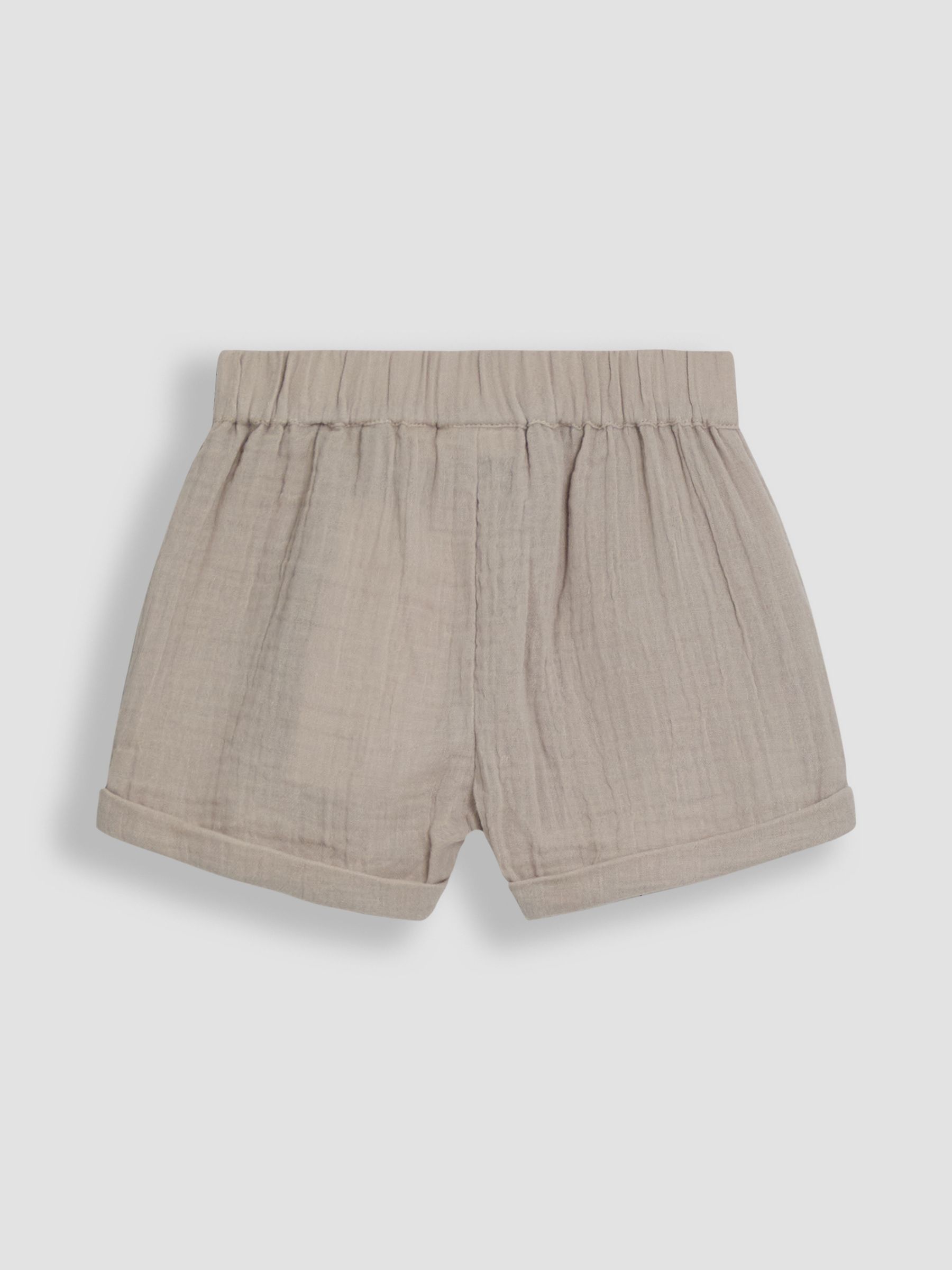 Natural Stone & Khaki Green 2-Pack Cheesecloth Shorts - Image 5 of 5