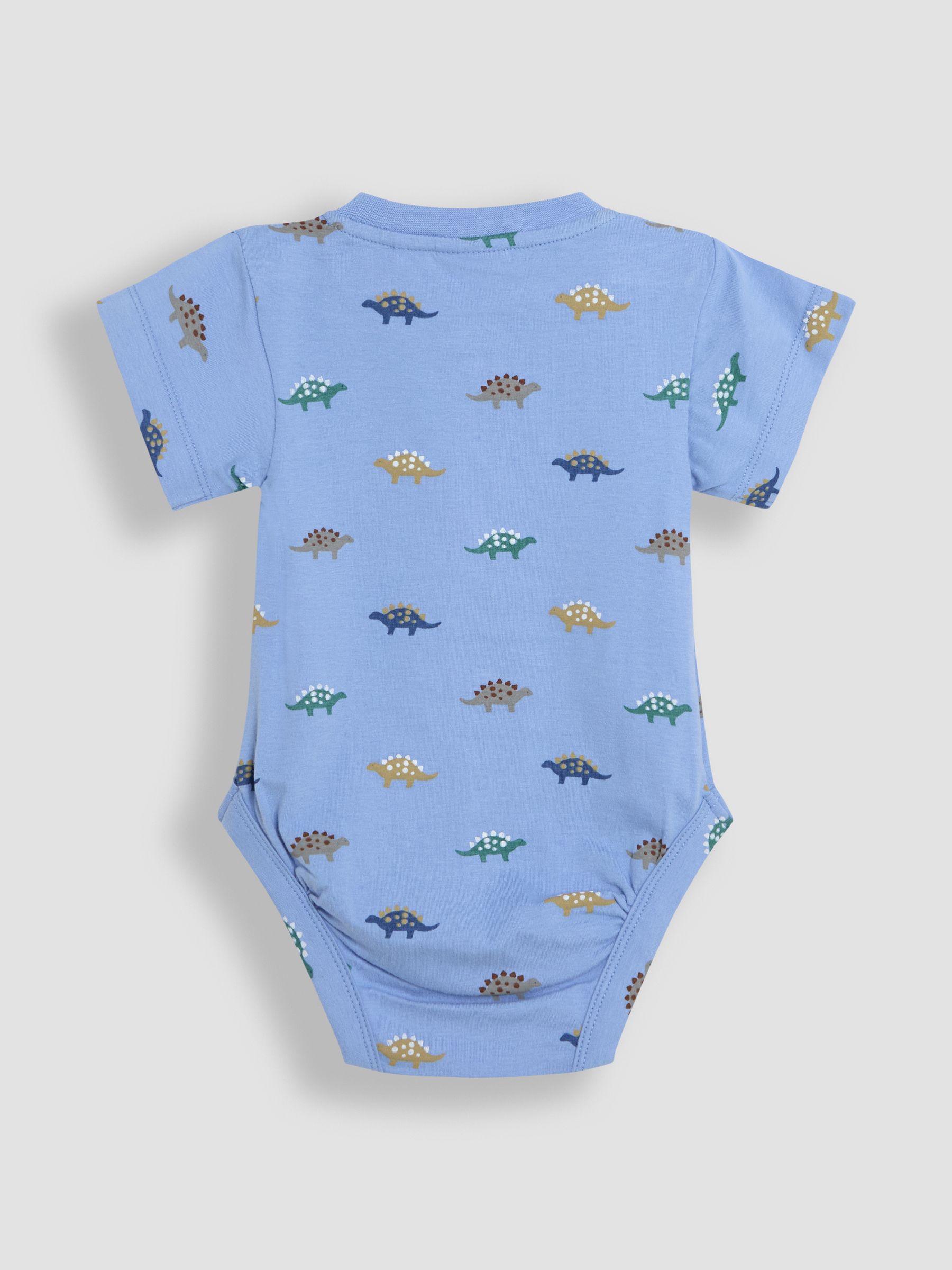 Blue & Natural Short Sleeve Bodysuits 2-Pack - Image 3 of 7