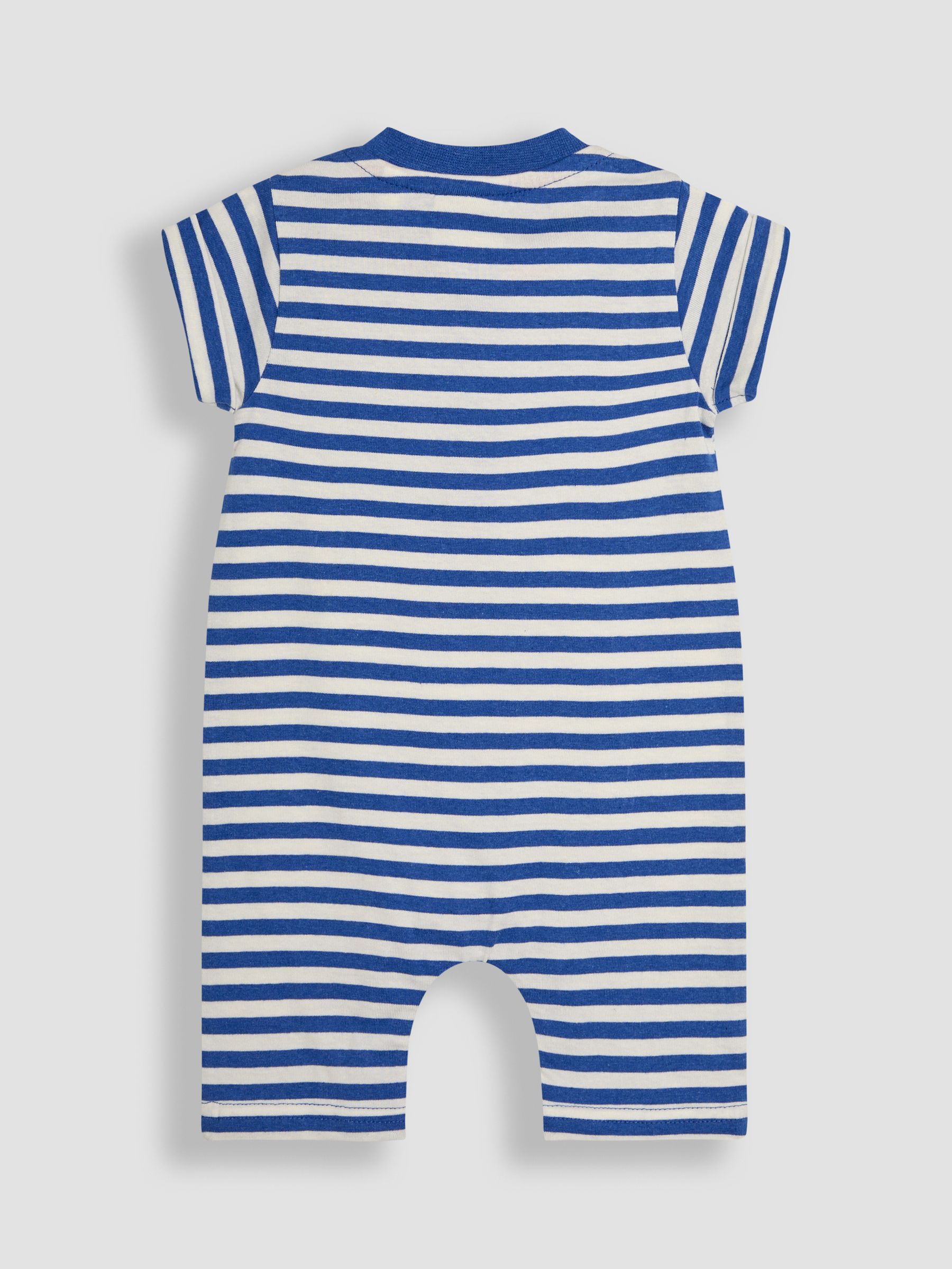 Cobalt Blue Safari 2-Piece Appliqué Romper & Hat Set - Image 4 of 5
