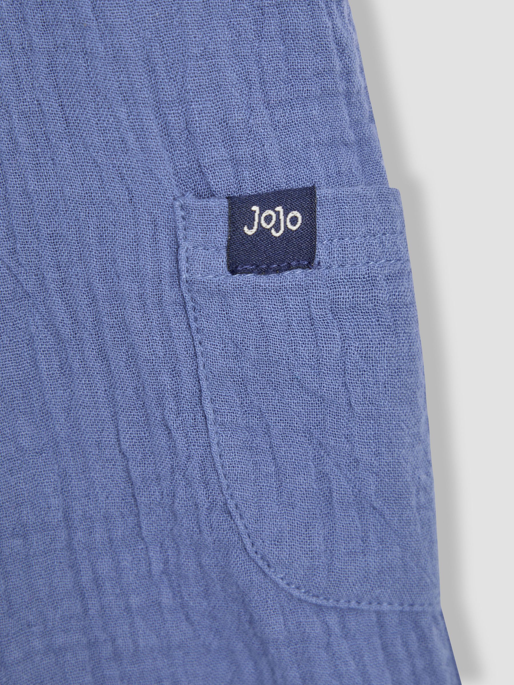 Blue Cheesecloth 100% Cotton Dungarees & Shirt Body Set - Image 7 of 7
