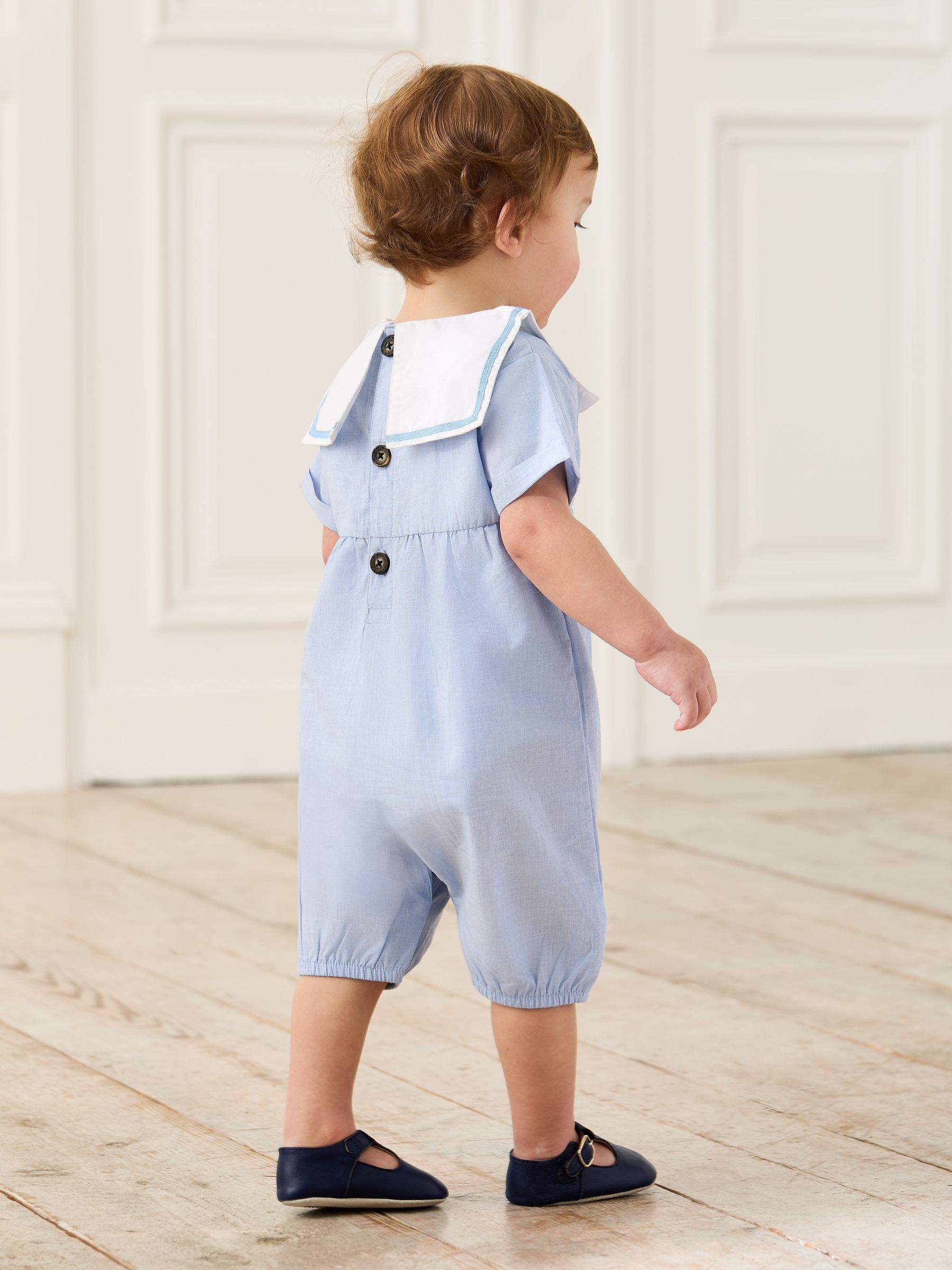 Blue Sailor Collar Romper - Image 2 of 7