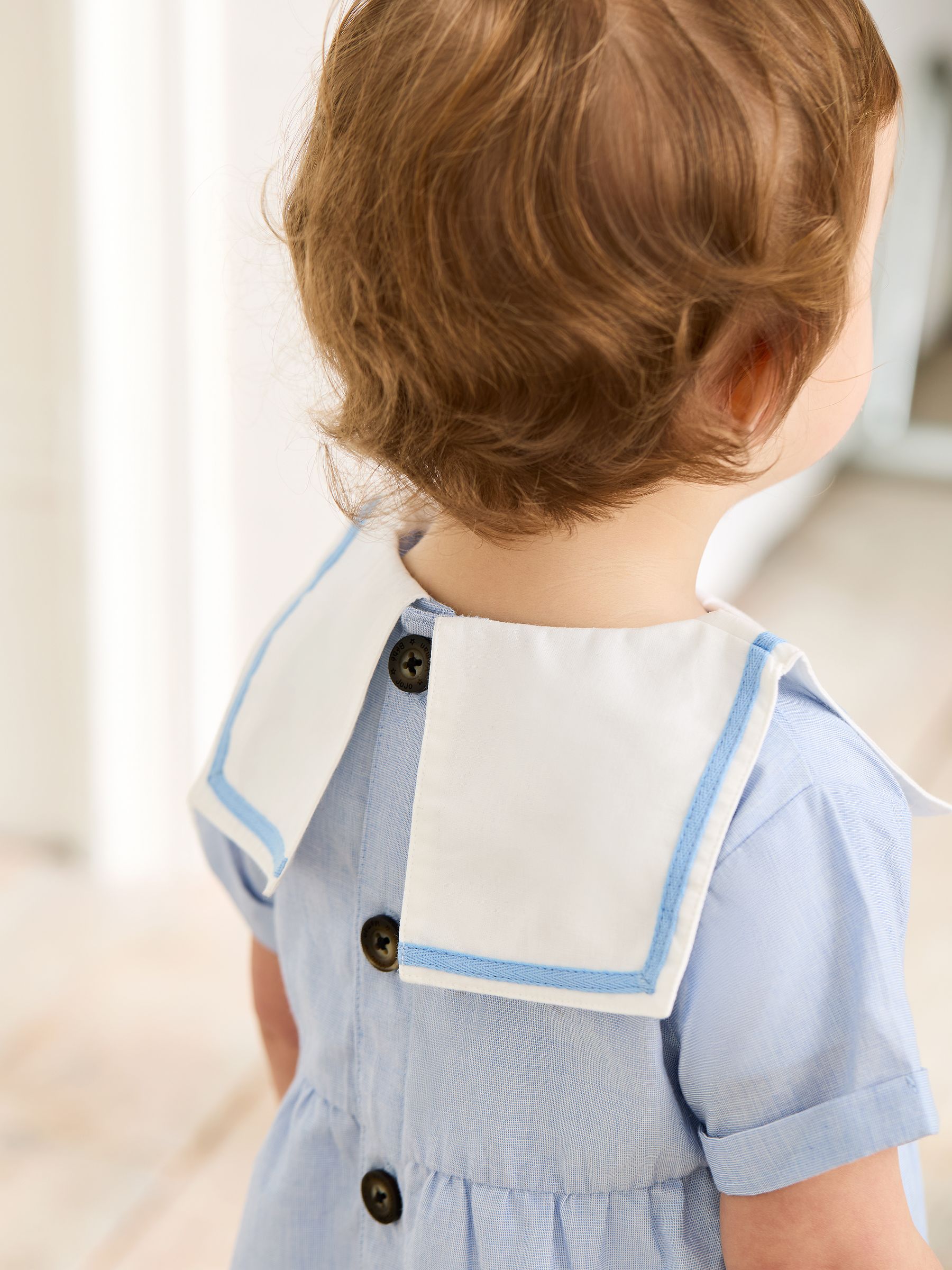 Blue Sailor Collar Romper - Image 4 of 7