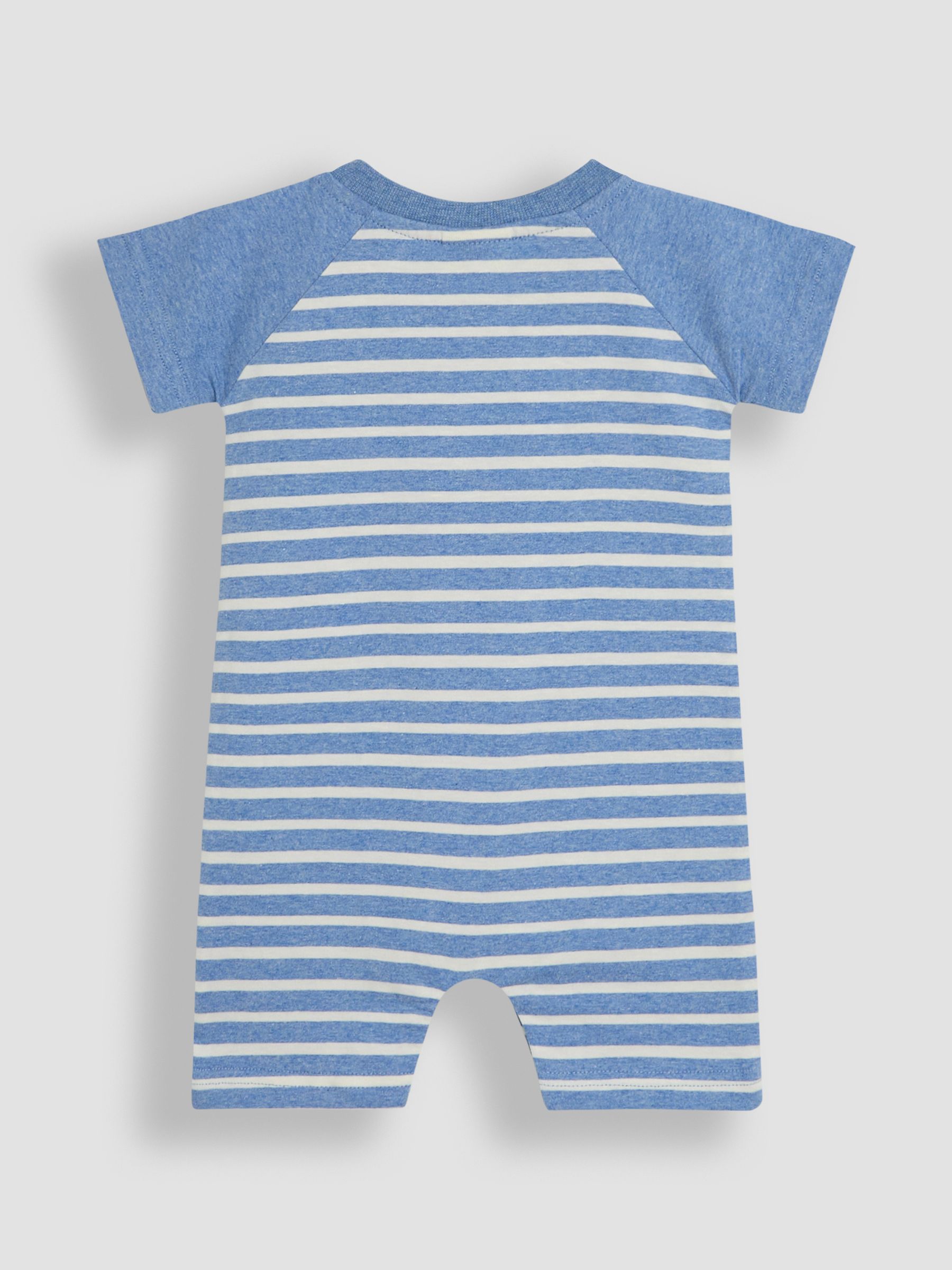 Blue Marl Zebra Appliqué Romper - Image 2 of 3