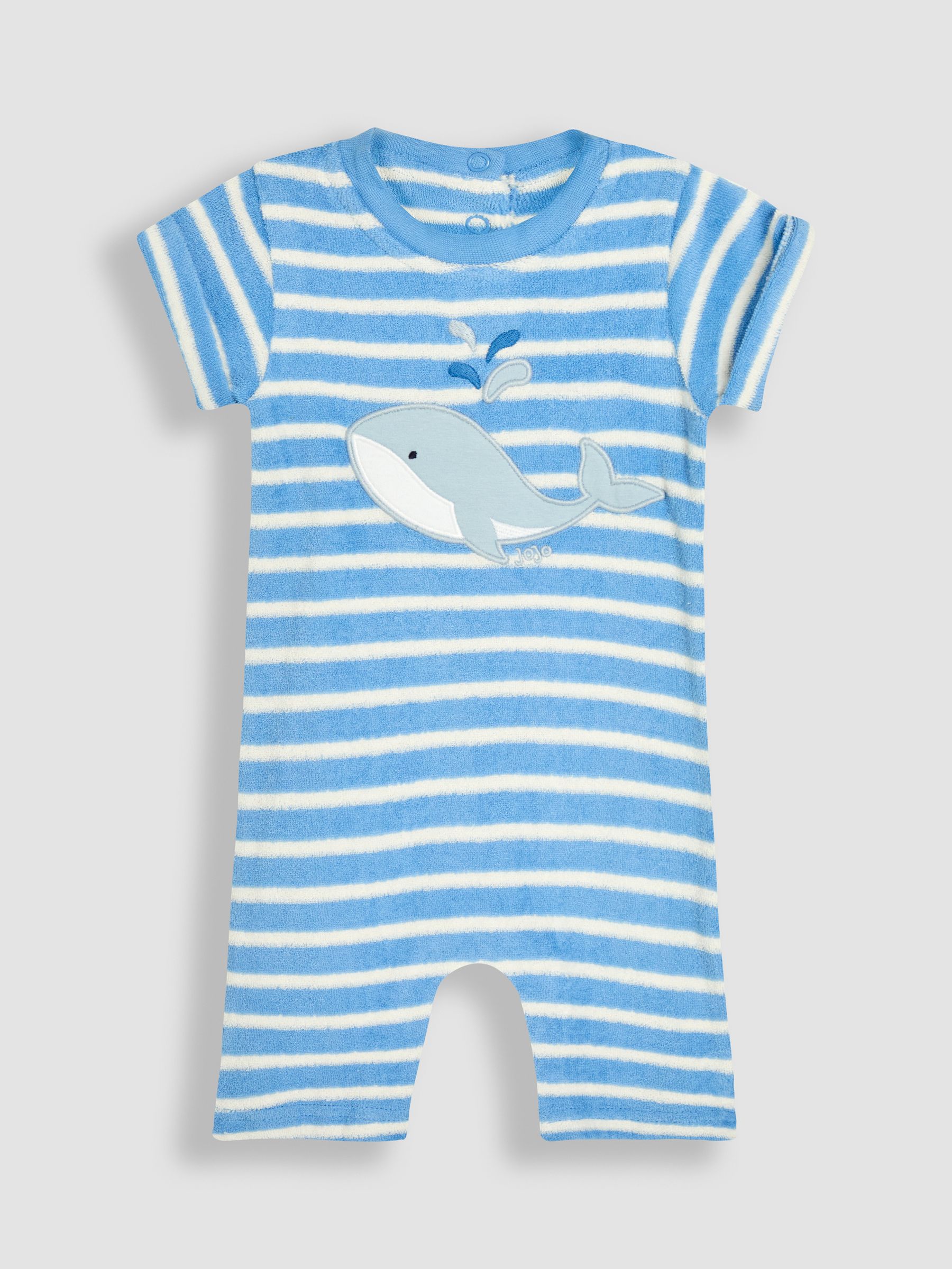 Blue 2-Piece Whale Appliqué Towelling Romper Set - Image 2 of 6